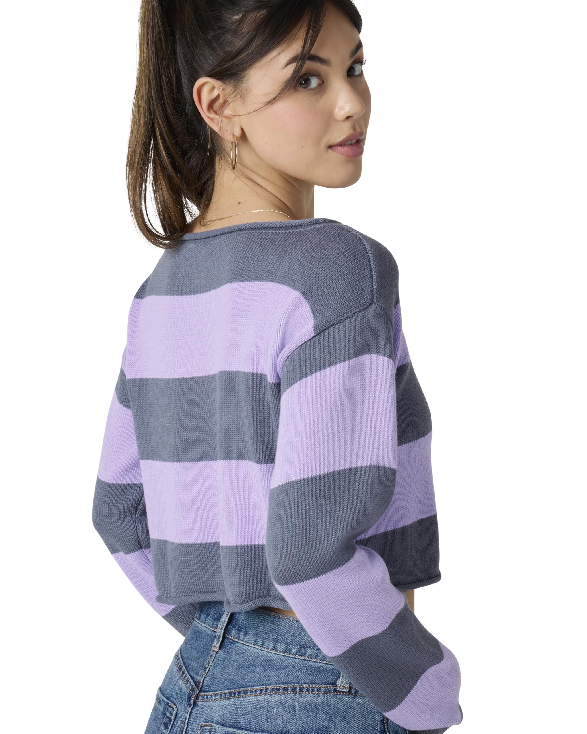 Florence by Mills Damen Fbm Playbook Collection Rugby Crop Sweater Pullover