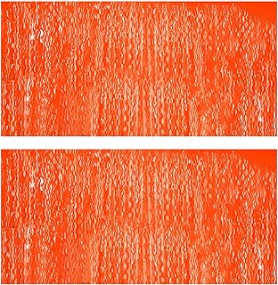 2 Pack Orange Neon Table Skirt 108 X 29.5 Inches – Glow in The Dark Party Supplies, Neon Birthday Decorations, Kids Glow Party Backdrop, Orange Glow Streamers for Photo Booth, Neon Decor