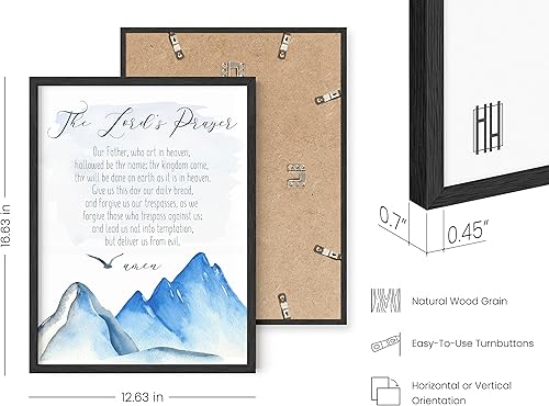 Miniatura 3 de HAUS AND HUES Arte de pared con versículo bíblico Pósteres motivacionales cristianos, decoración de pared de oración del Señor, versículo de la