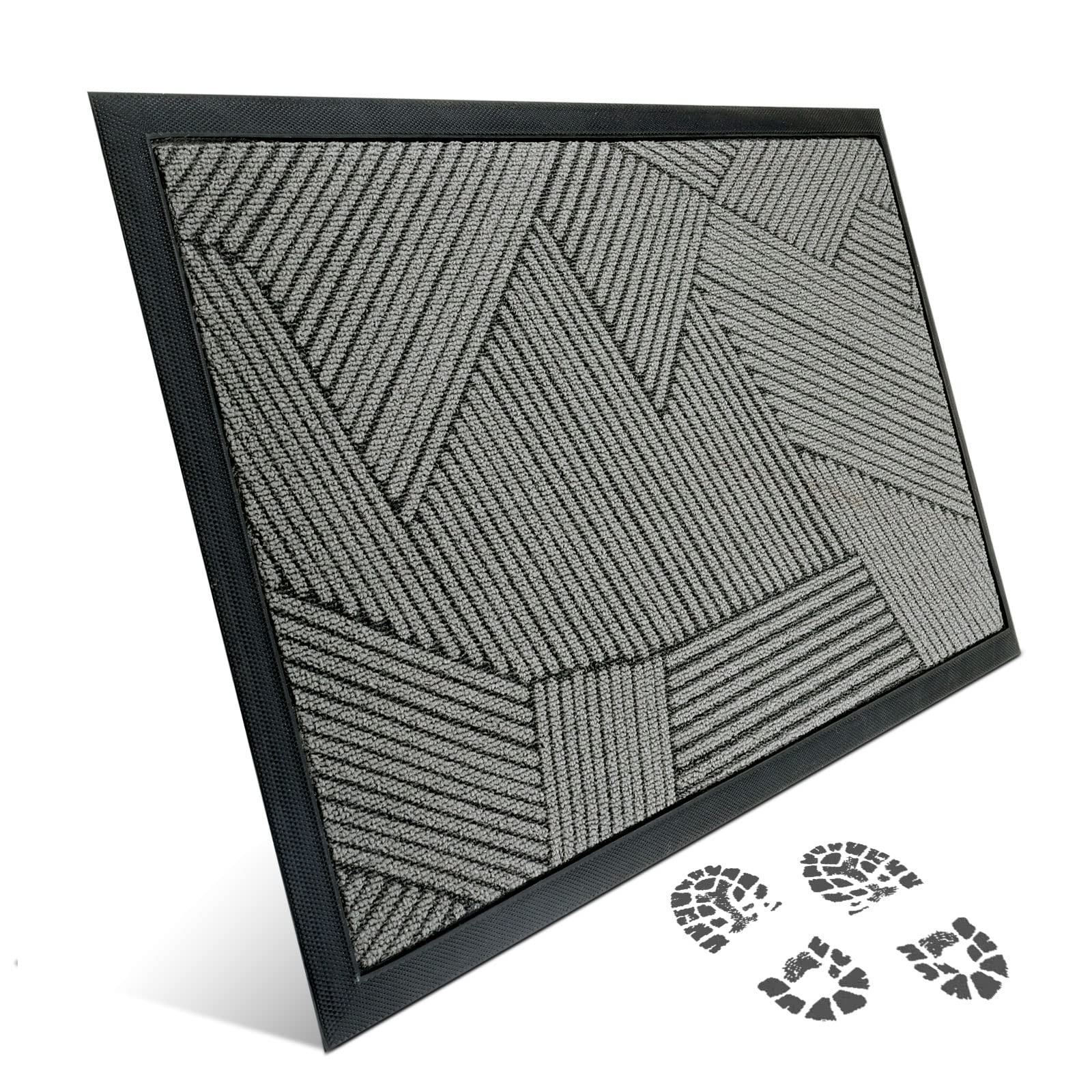 Zerbino In Gomma 45x75cm - Antiscivolo Per Interni Ed Esterni, Effetto Ghisa - Foto 4