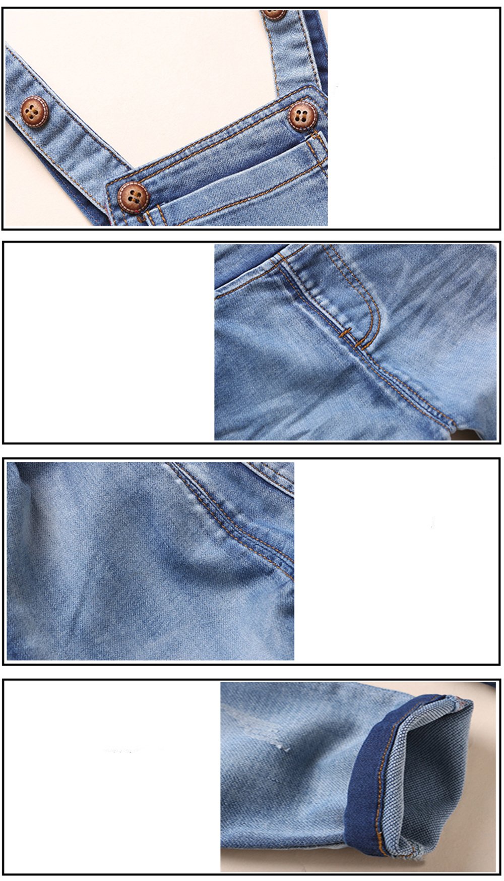 KIDSCOOL SPACE Baby & kleine Jungen/Mädchen Kariertes Futter Denim Latzhose…