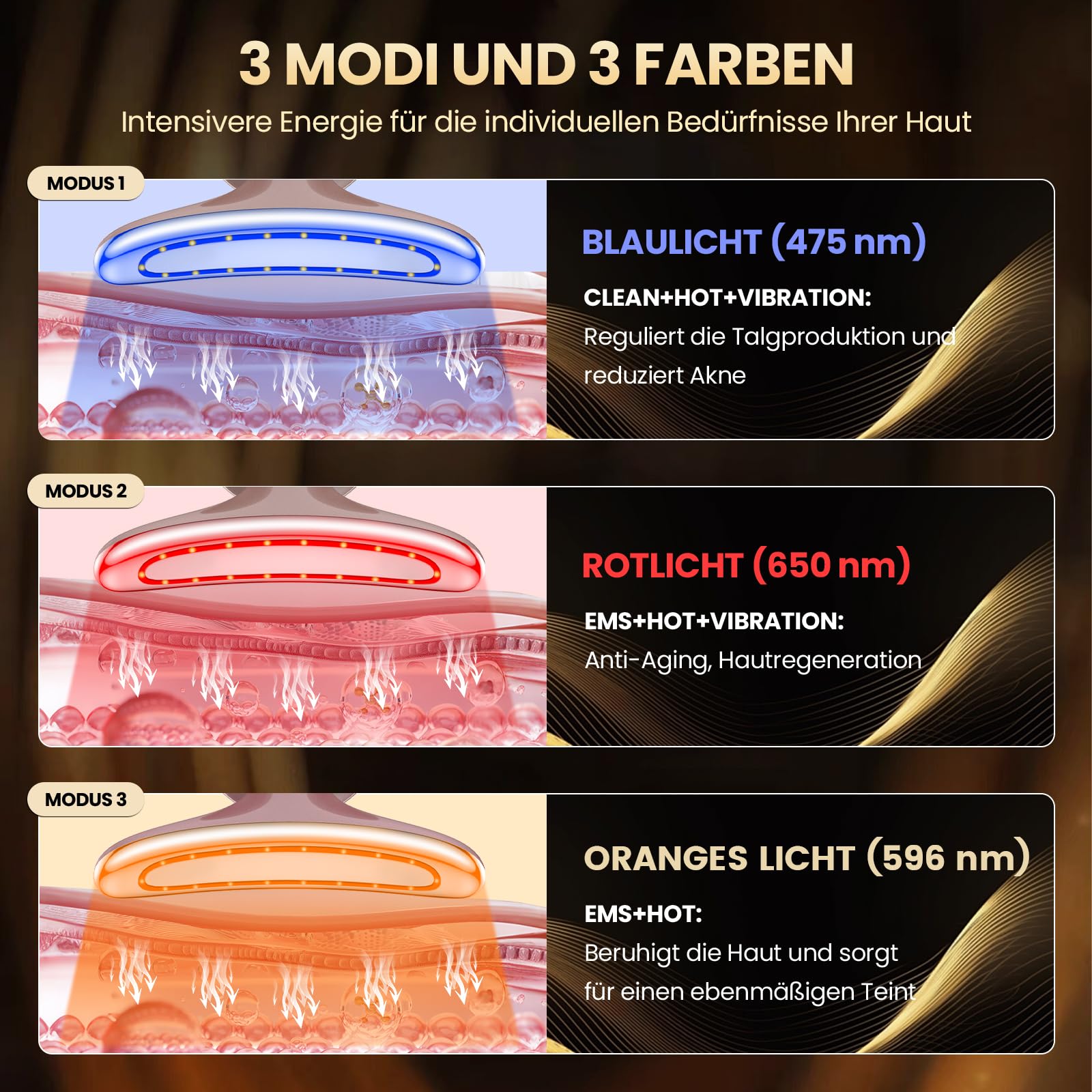 Gesichtsreinigungsbürste mit 2 Drehrichtungen & Gesichtsmassagegerät Gegen Falten EMS Gua Sha Elektrisch