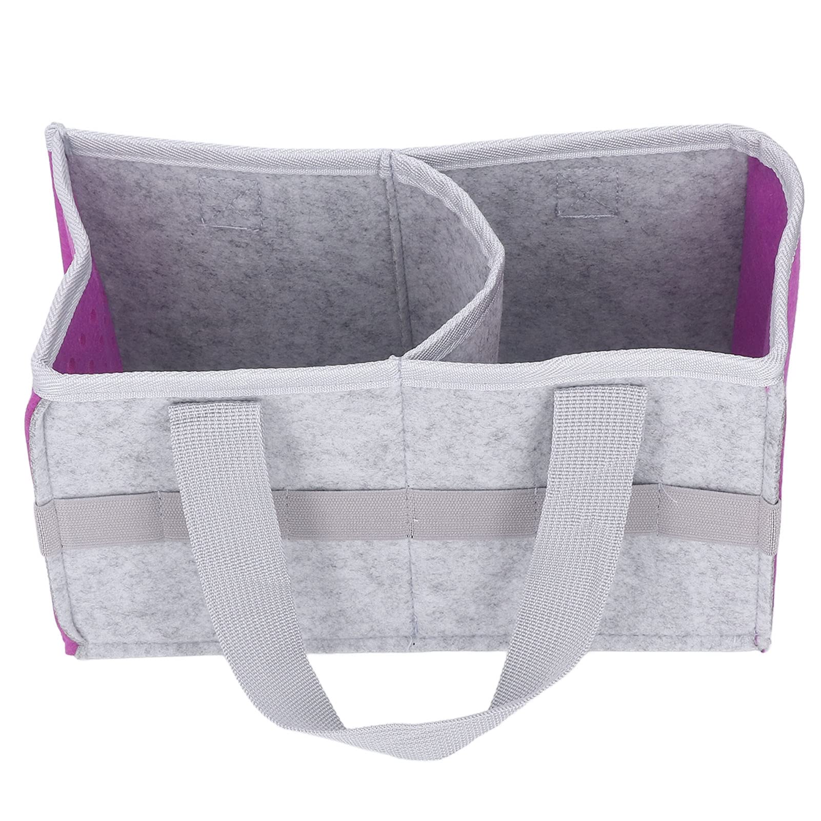 Felt Carrying for Player Starter Set, Portable Storage Bag with Divider, Foldable and Durable, Organizer for Audio Players (Purple)