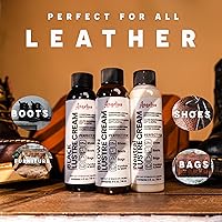 Vista 2 de Angelus Bálsamo de cuero crema para zapatos de 4 oz - Acondiciona y restaura botas de cuero, muebles, chaquetas, zapatos, bolsos y más, Neutro