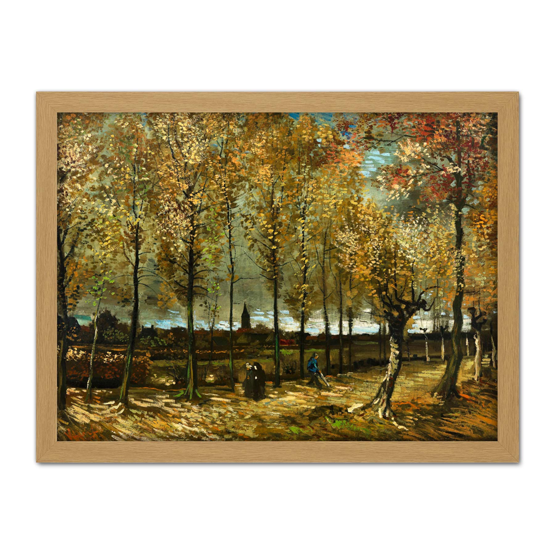 Vincent Van Gogh Poplars Near Nuenen Large Framed Art Print Poster Wall Decor 18x24