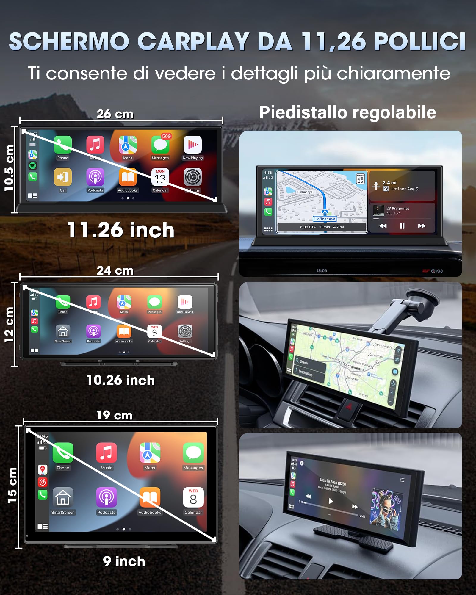 Schermo Auto Exclusiv 11,26 Pollici Wireless CarPlay - Dettaglio