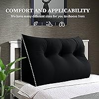 Vista 2 de Almohada de cuña doble gruesa de 8 libras para cabecero de dormitorio universitario, almohada de cuña de terciopelo con respaldo triangular