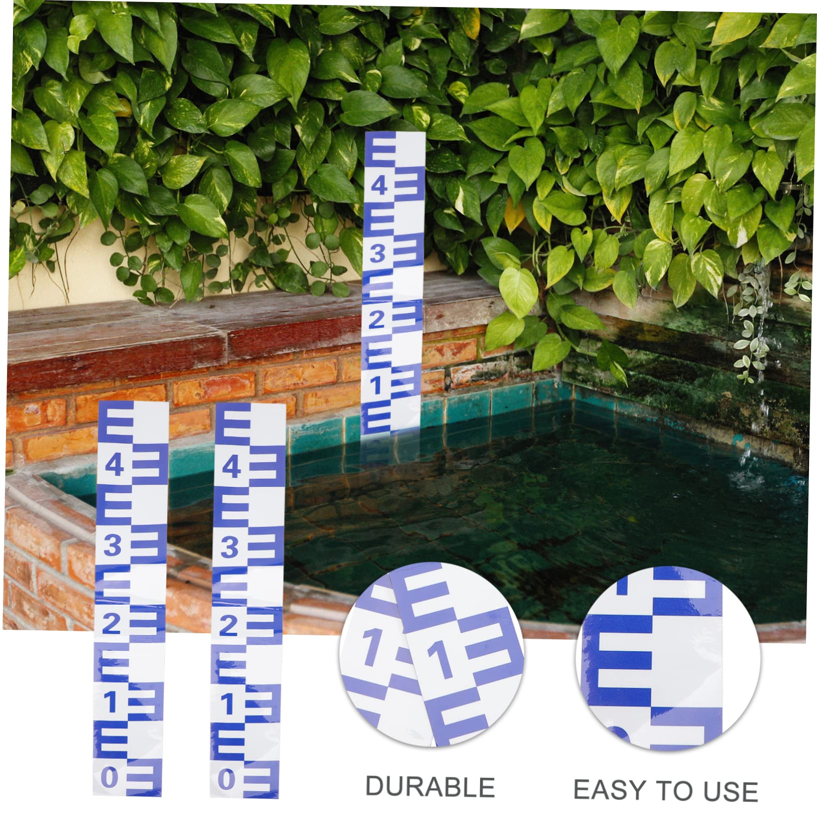 Adesivo Misuratore Livello Acqua Per Piscina - 5 Cm X 3 M, Autoadesivo, Impermeabile