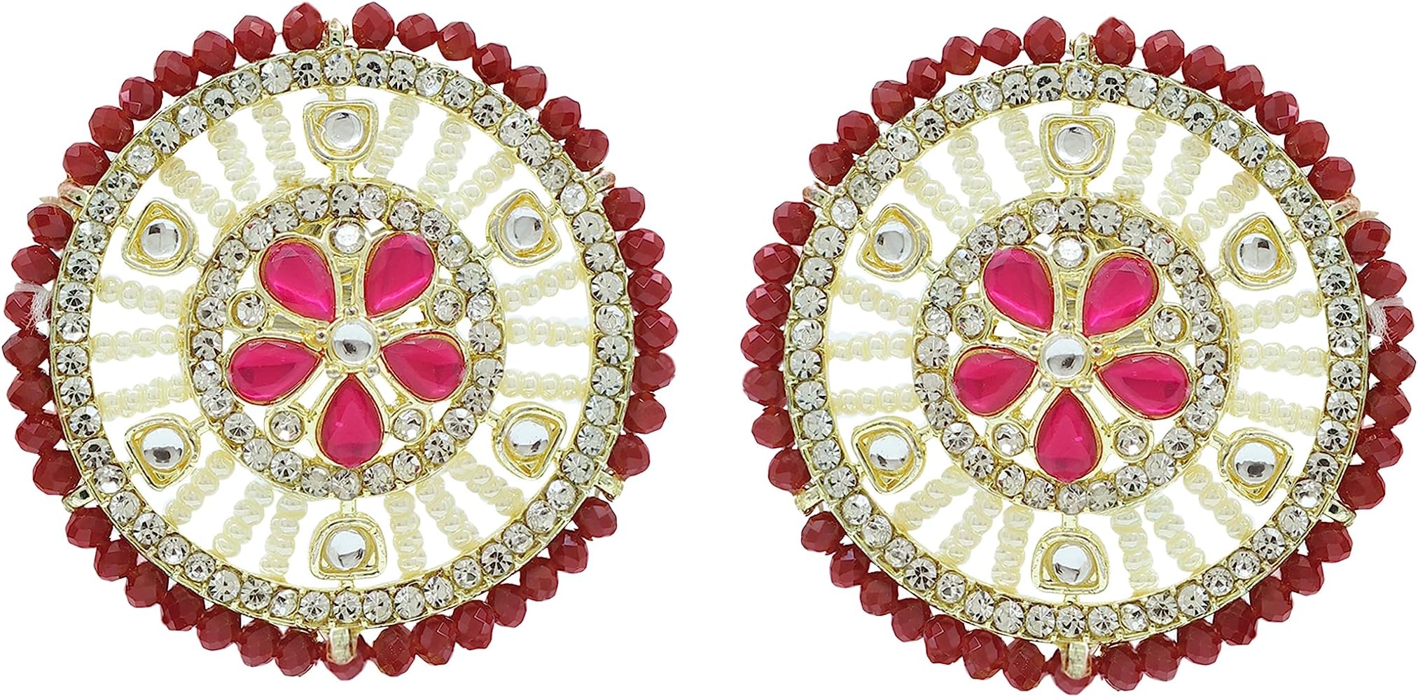 SAIYONIGlamourous Orbit Alloy Oversize Stud Earrings For Women & Girls