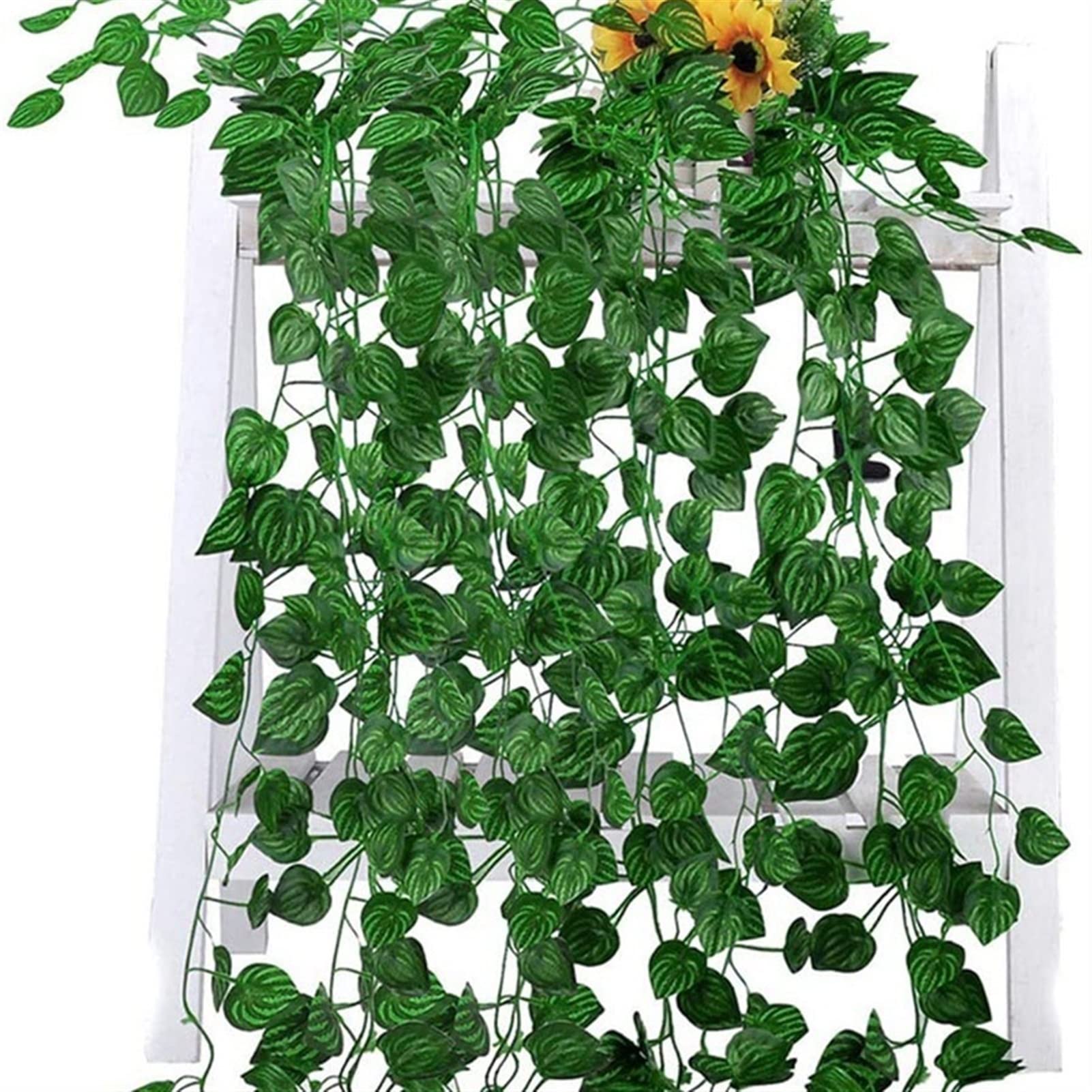 TOORU TRUSTTWO 24pcs Artificiale Ivy Ghirlanda Foglia Viti Piante Piante Greenery Appeso Piante finte Compatibile con Wedding Backdrop Arch Wall Jungle Party The New