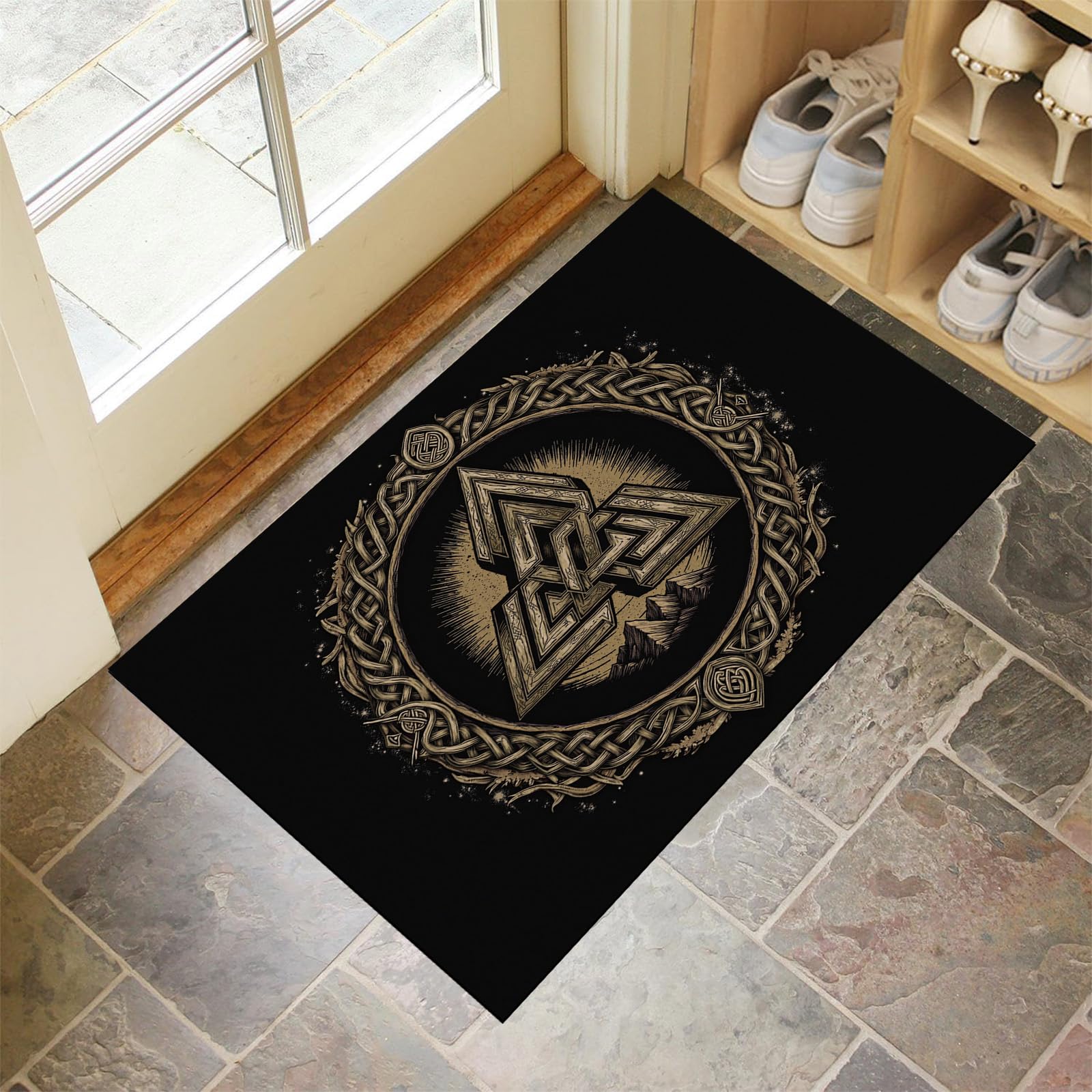 Felpudo antideslizante y plegable de 45x75 cm para salón y entrada