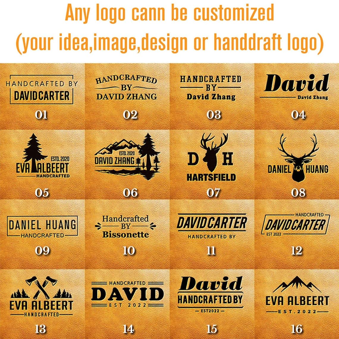 Timbro personalizzato per pelle, timbro personalizzato per logo in pelle con goffratura a caldo, timbri per matrimoni, regalo per papà