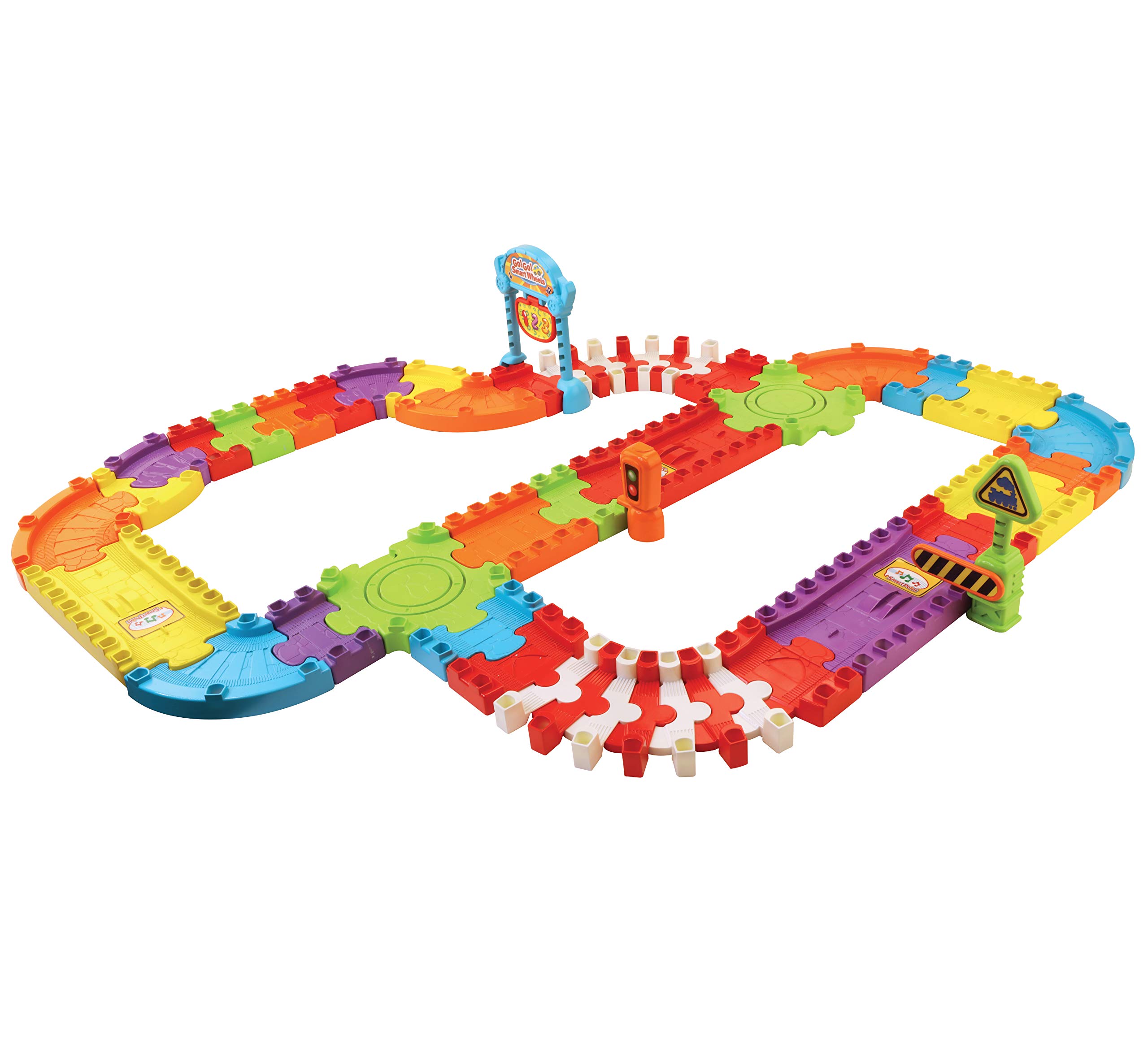 VTech - Pistas con tramos Flexibles TutTut Bólidos, Set de Piezas Flexibles para Formar más de 6 circuitos Diferentes, se Pueden conectar con el Resto de playsets TutTut (3480-524422)