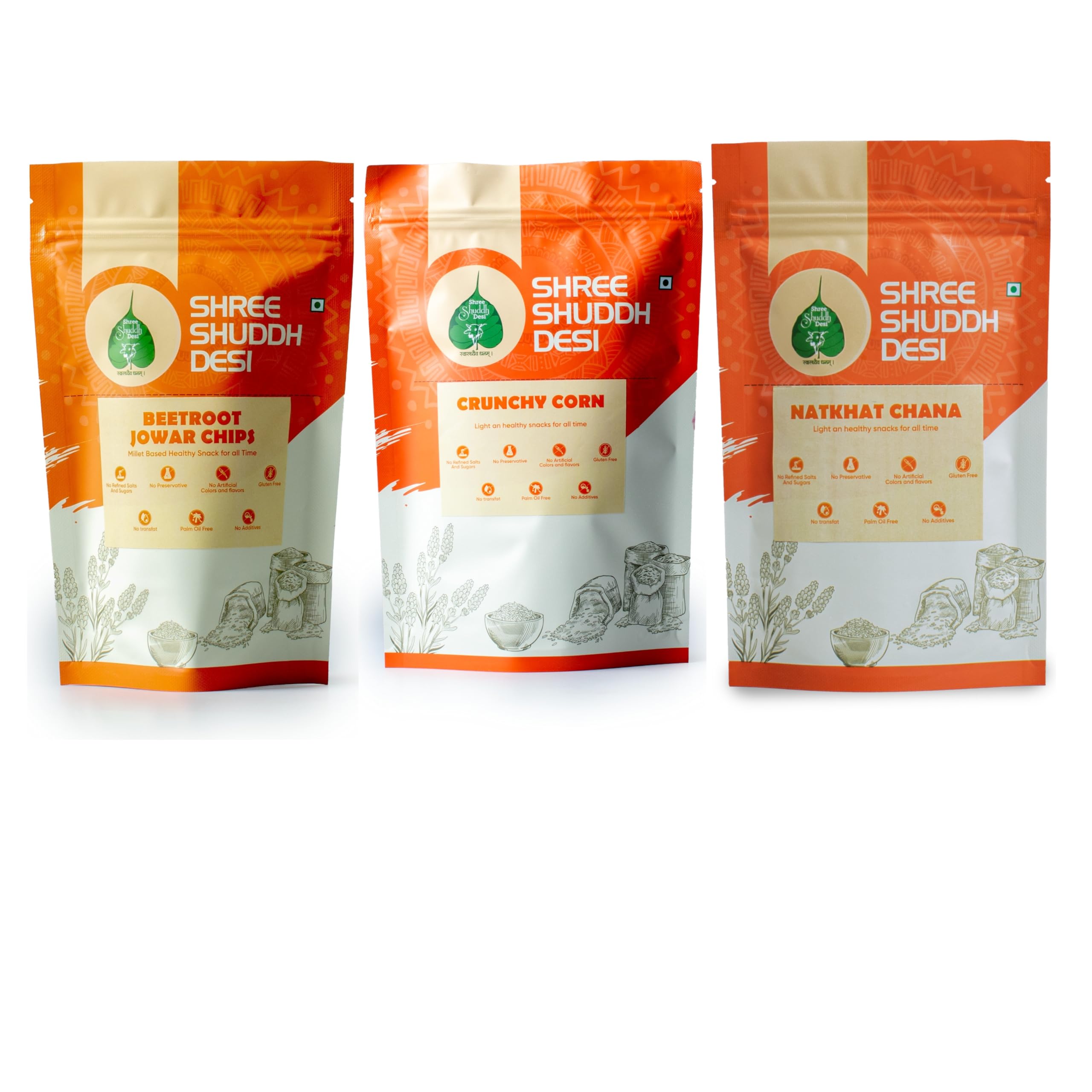 Shree Shuddh Desi Healthy Snacks Trial Combo | Pack of 3 | Preservative-Free Healthy Snack | ~340g-image-7