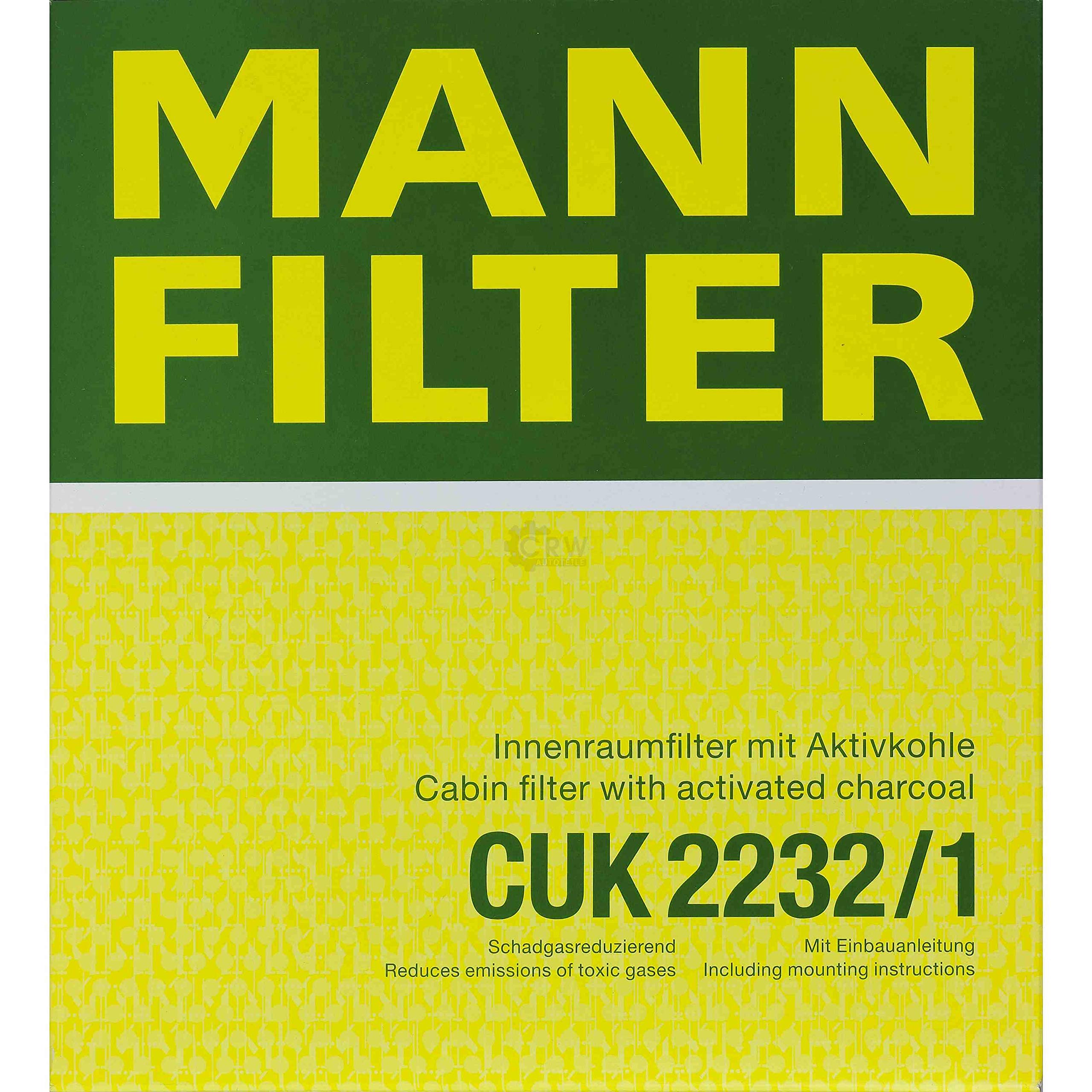 Paquete de inspección Kit de mantenimiento de filtros con filtro de aceite HU 722 y, filtro de aire C 18 003, filtro de combustible WK 853/21, filtro de habitáculo CUK 2232/1, tornillo de