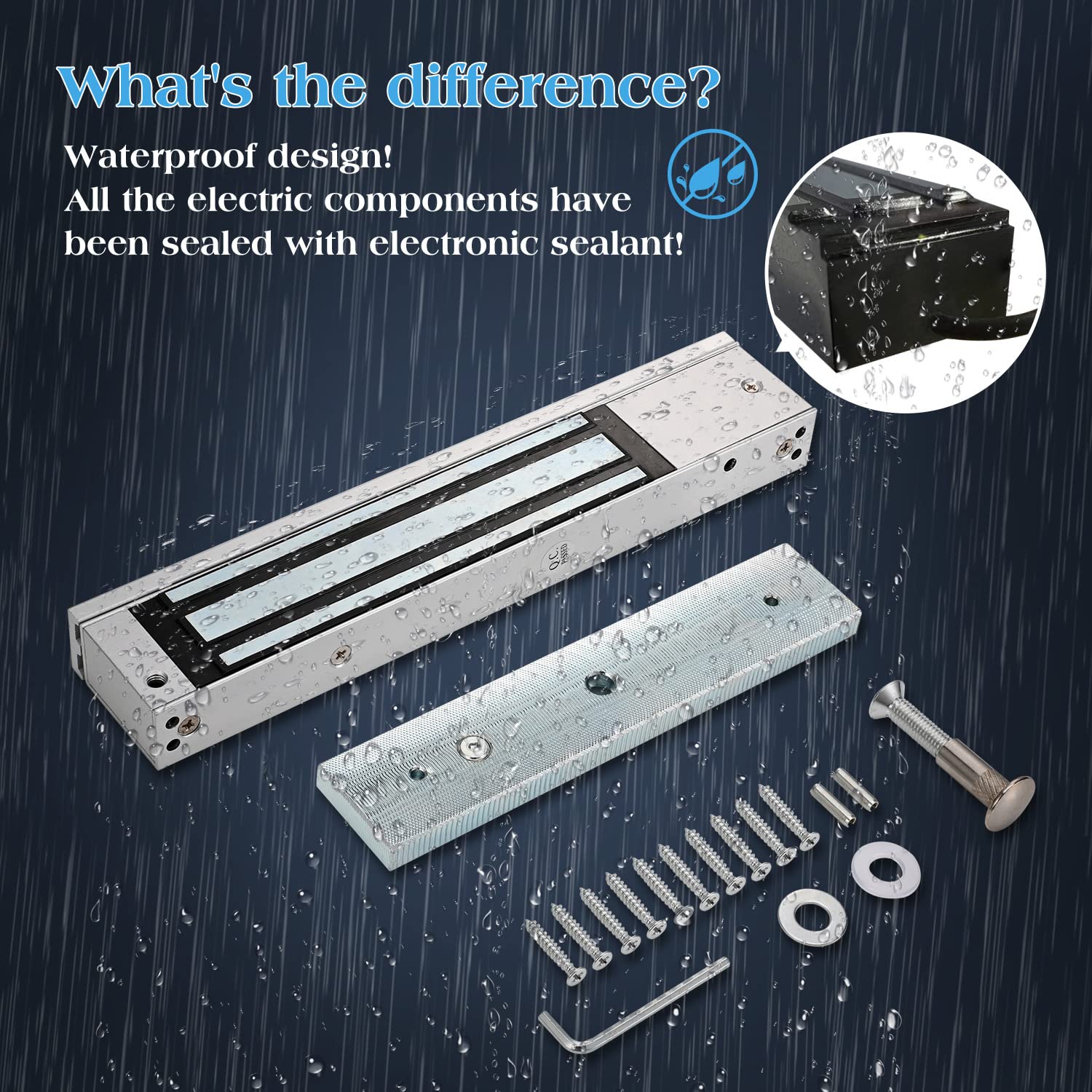 Supreform Outdoor Indoor Waterproof 12VDC 24VDC 600lbs Fail Safe Electromagnetic Door Lock Gate Lock