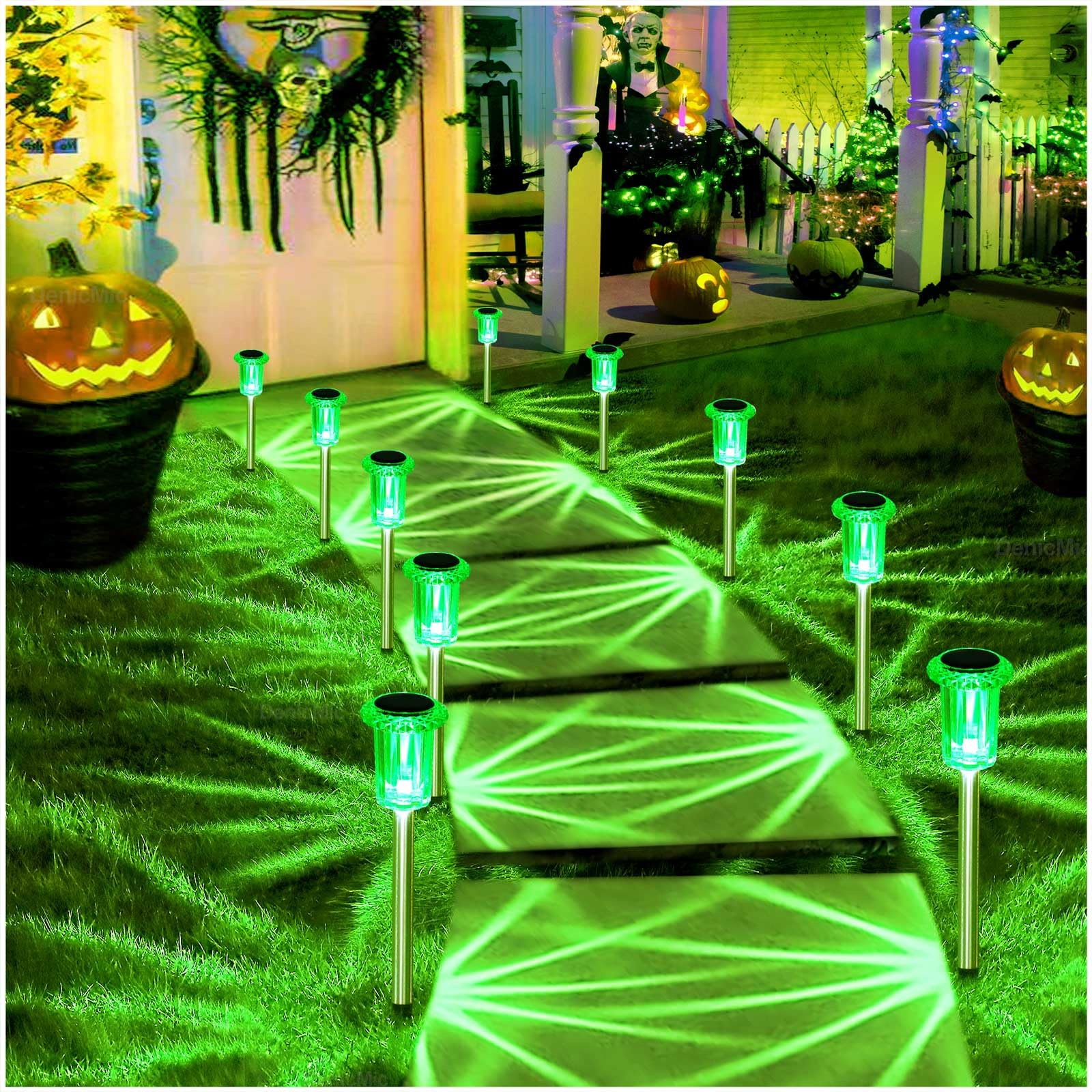DenicMic Solar Halloween Lights Outdoor Waterproof 10 Pack Halloween Decor view 8