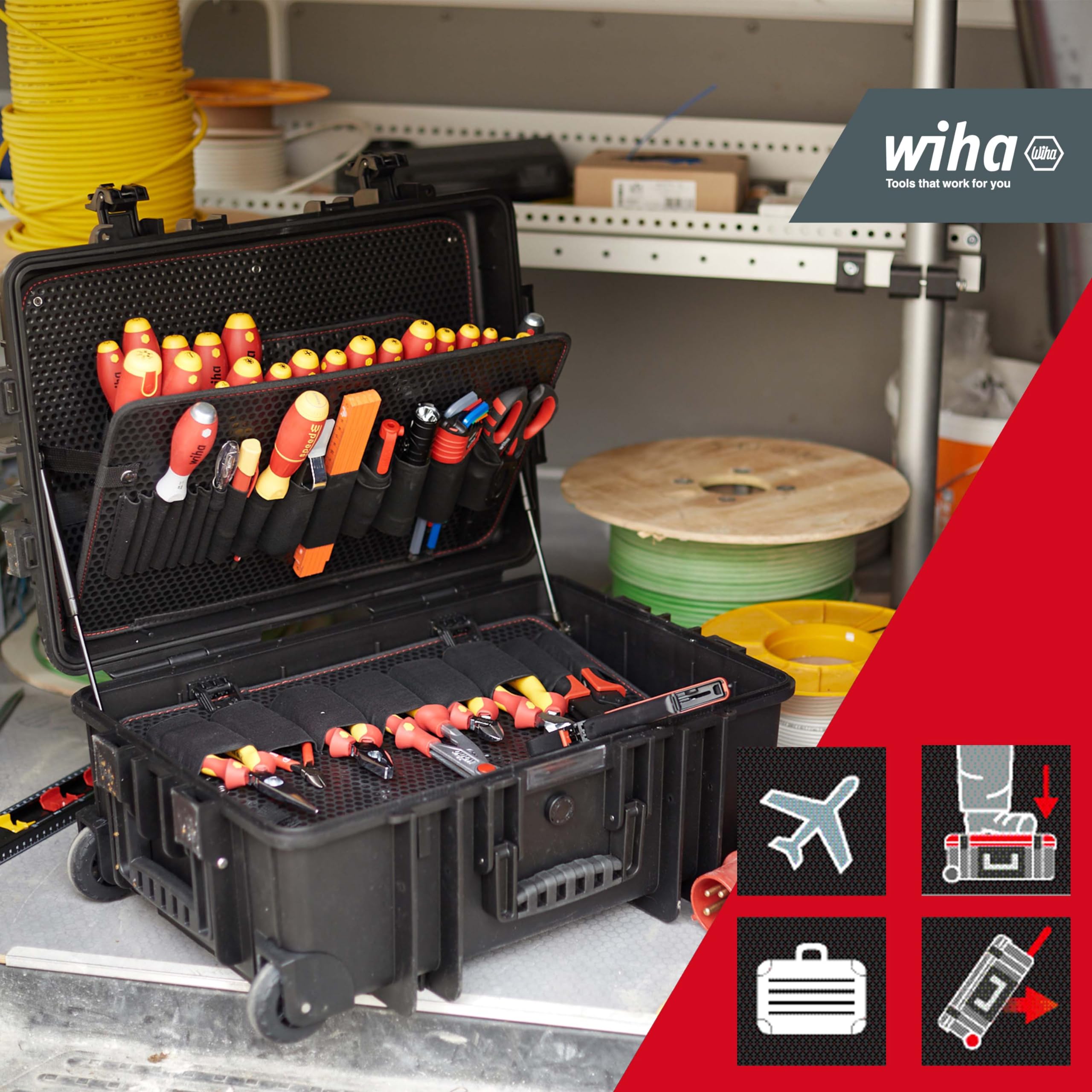 Wiha Set Attrezzi per Elettricista 115 pz Attrezzi Utensili Cacciavite Punte