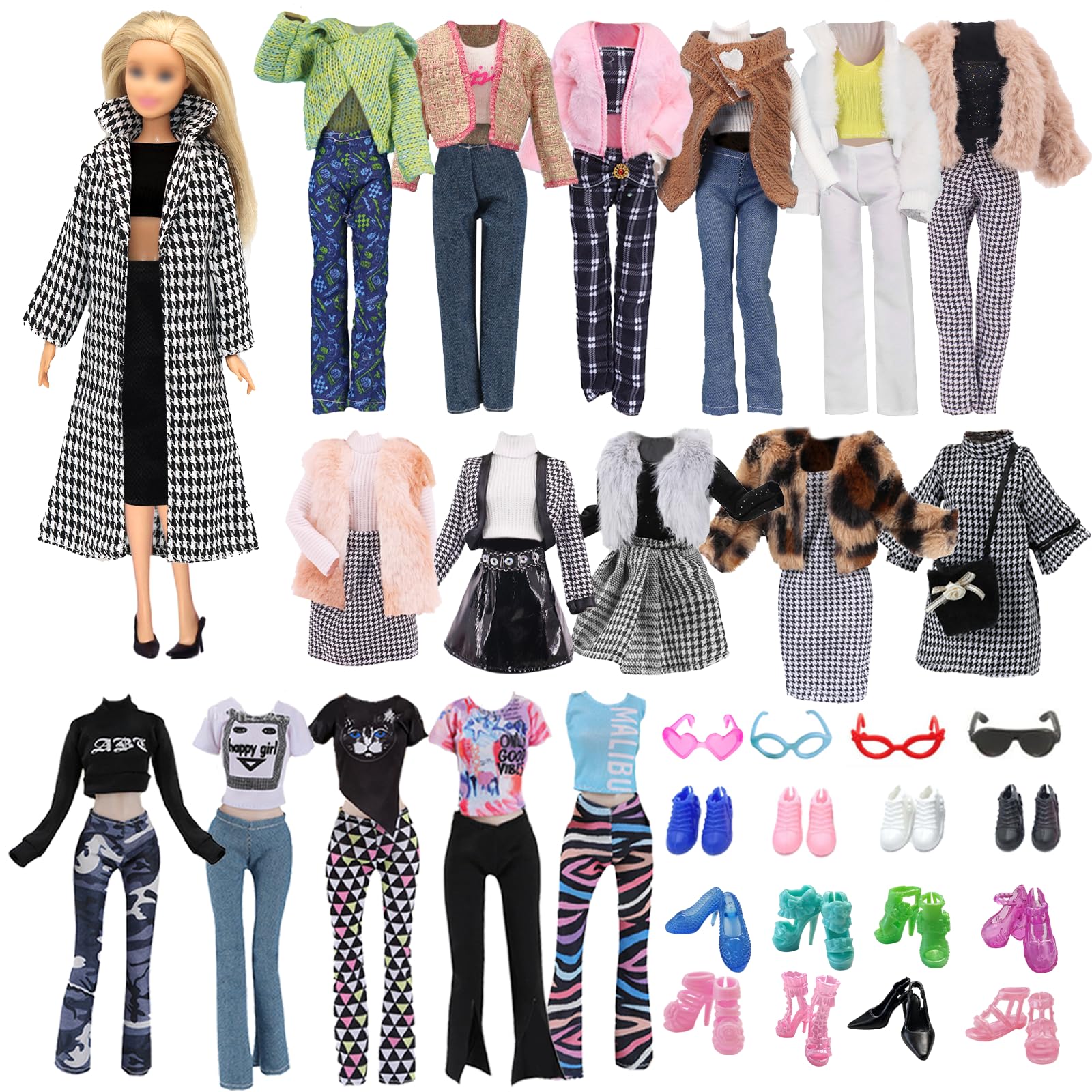 Ensemble De Vêtements Pour Poupée Tonner (manteau, Pantalon, Chapeau, Chaussures), Sans Poupée