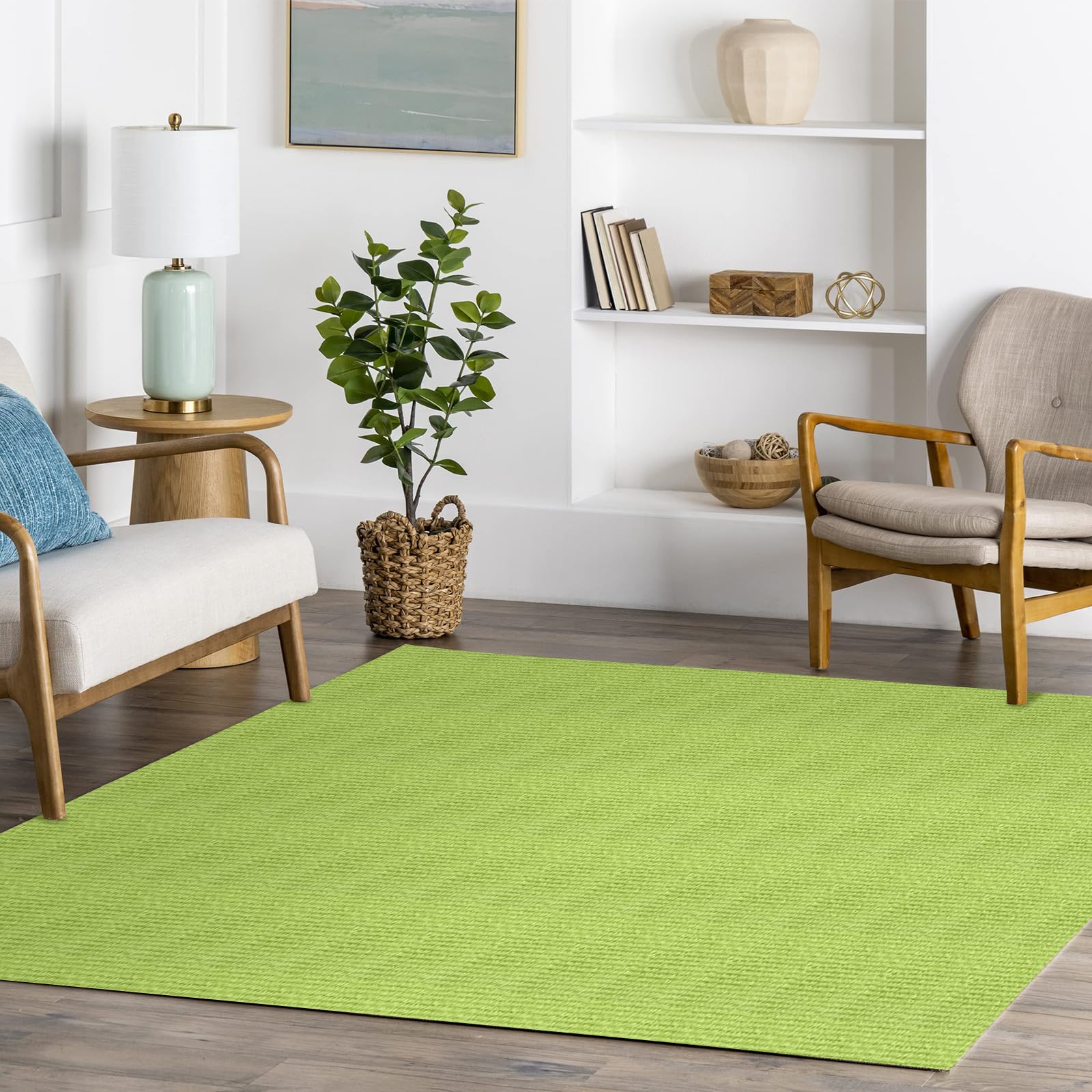 30 piastrelle per tappeti, 30 x 30 cm, autoadesive, per tappeti, piastrelle, per ufficio, soggiorno, balcone (verde)