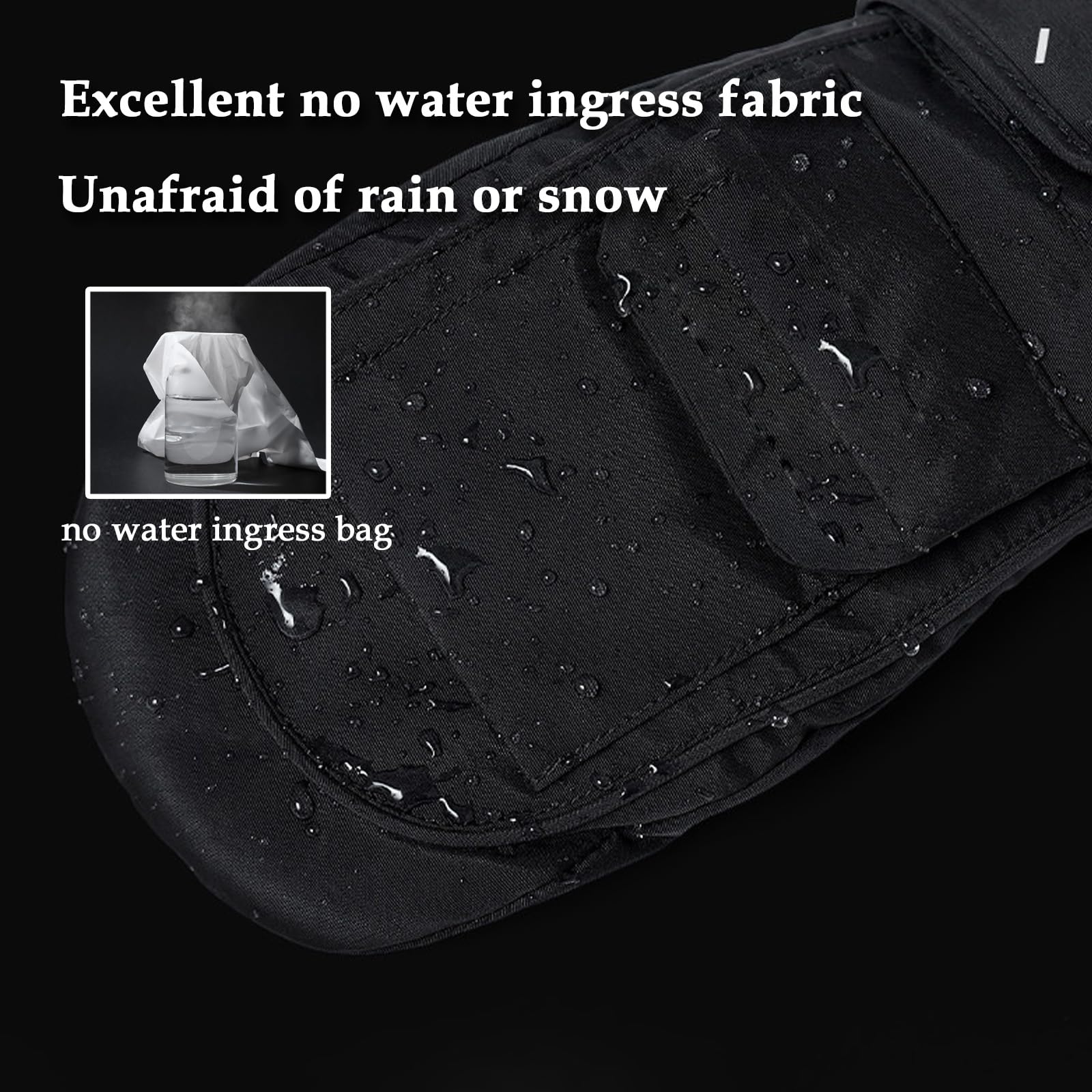 Guantes Nieve Niños, Guantes De Esquí, Manoplas Térmicas Invierno, Impermeable, para IR A La Escuela En Tiempo Frío,1.Black,S (5~11 Years)
