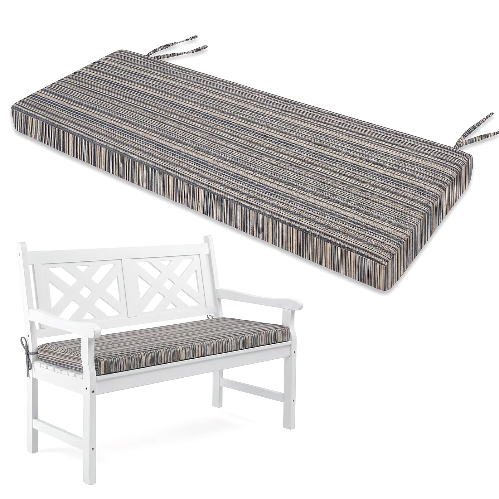 Aocase Outdoor Bench Cushion, Waterproof Long Bench Seat Pad,Washable Cover