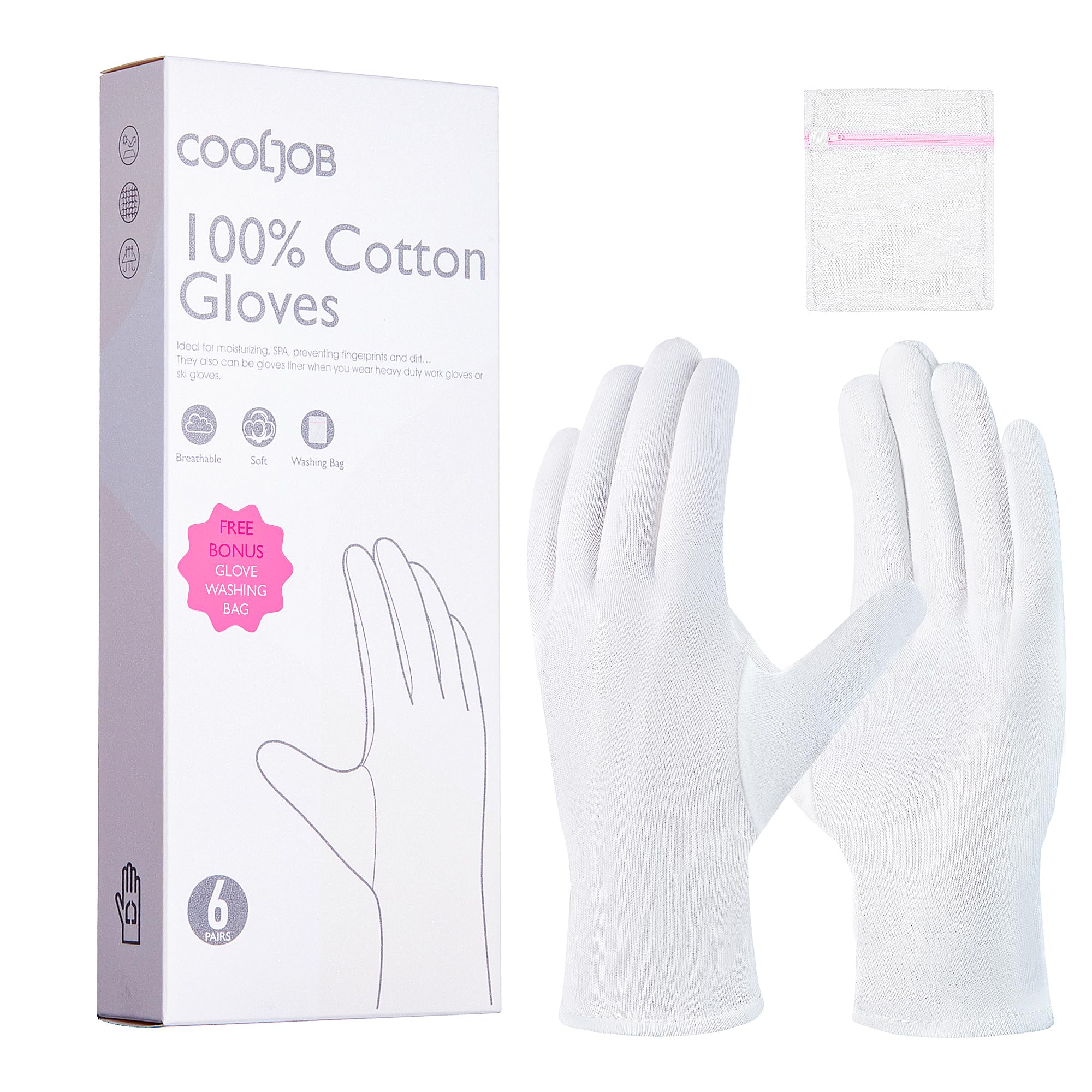 COOLJOB 100% Cotton Gloves - foot and hand care | Mubboo