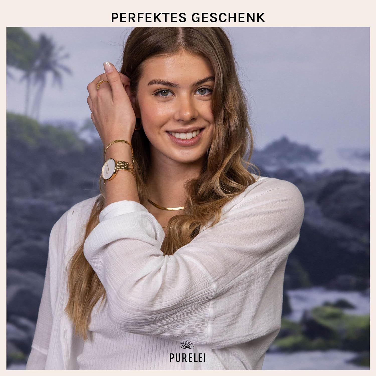 Purelei® Timeless Uhr (Gold, Silber), Hochwertige Damenuhr mit Edelstahlarmband, Damen Analog Quarz Uhr 3ATM, Geschenk für Frauen Purelei® Timeless Uhr (Gold, Silber), Hochwertige Damenuhr mit Edelstahlarmband, Damen Analog Quarz Uhr 3ATM, Geschenk für Frauen