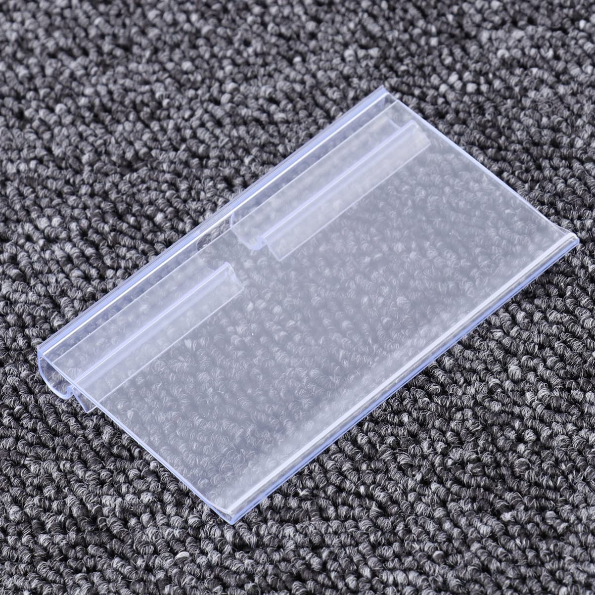 Toyvian 100Pcs Porte-étiquettes transparent pour fils étagère étiquette de prix détail officiel panneau support d'affichage