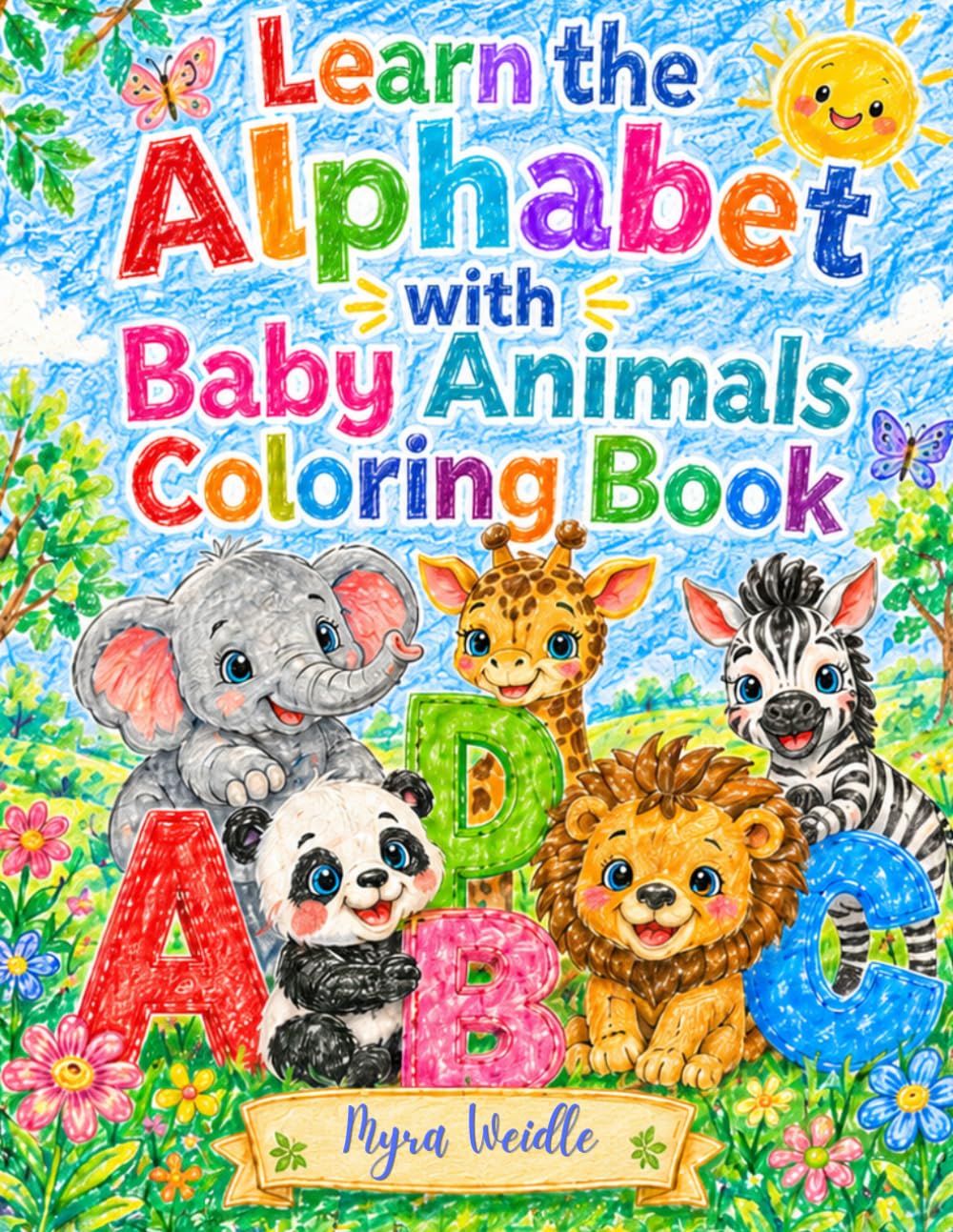 Learn the Alphabet with Baby Animals: Coloring Book