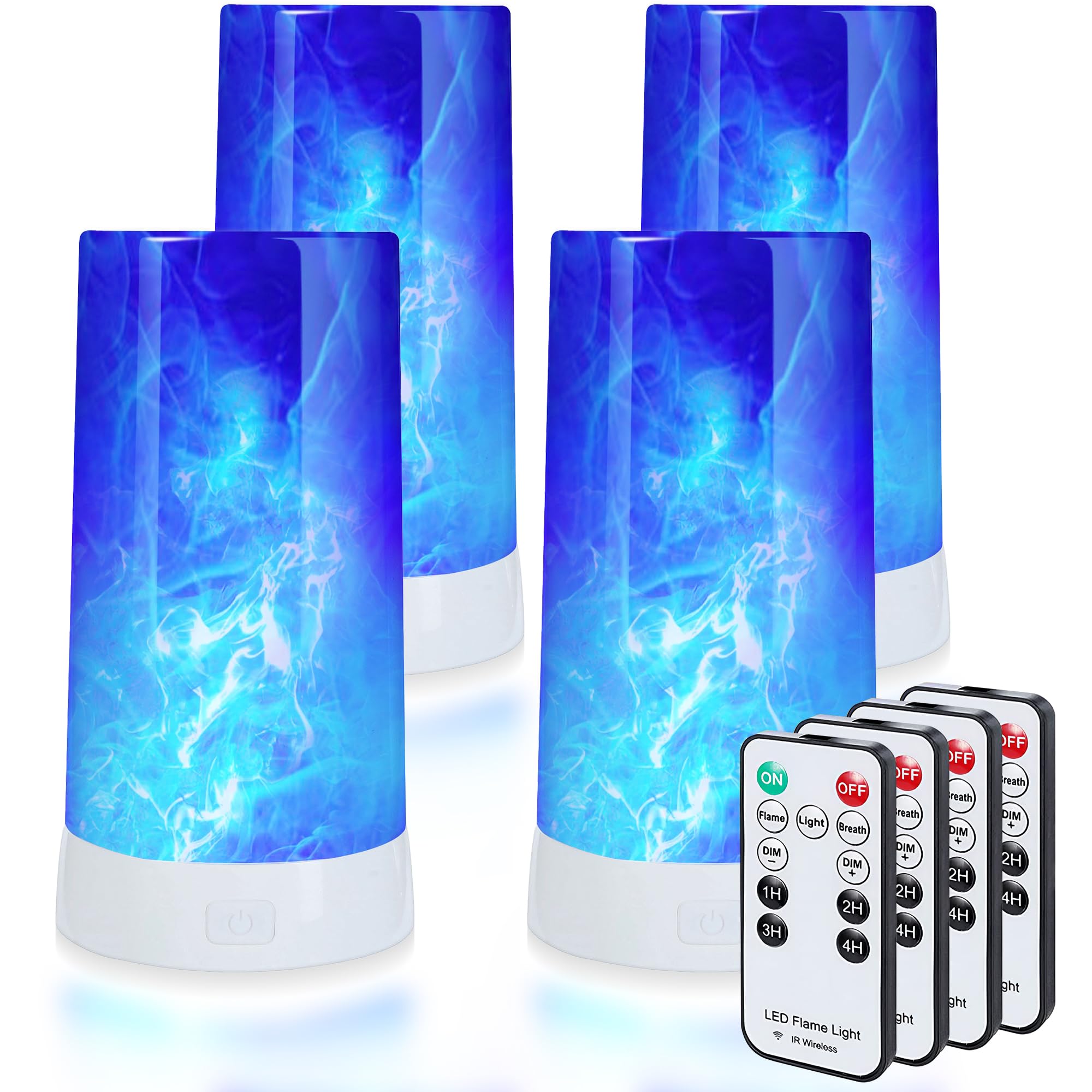 Amazon.co.jp : Kitmose LED炎効果ライト 4個 USB充電式 4モード