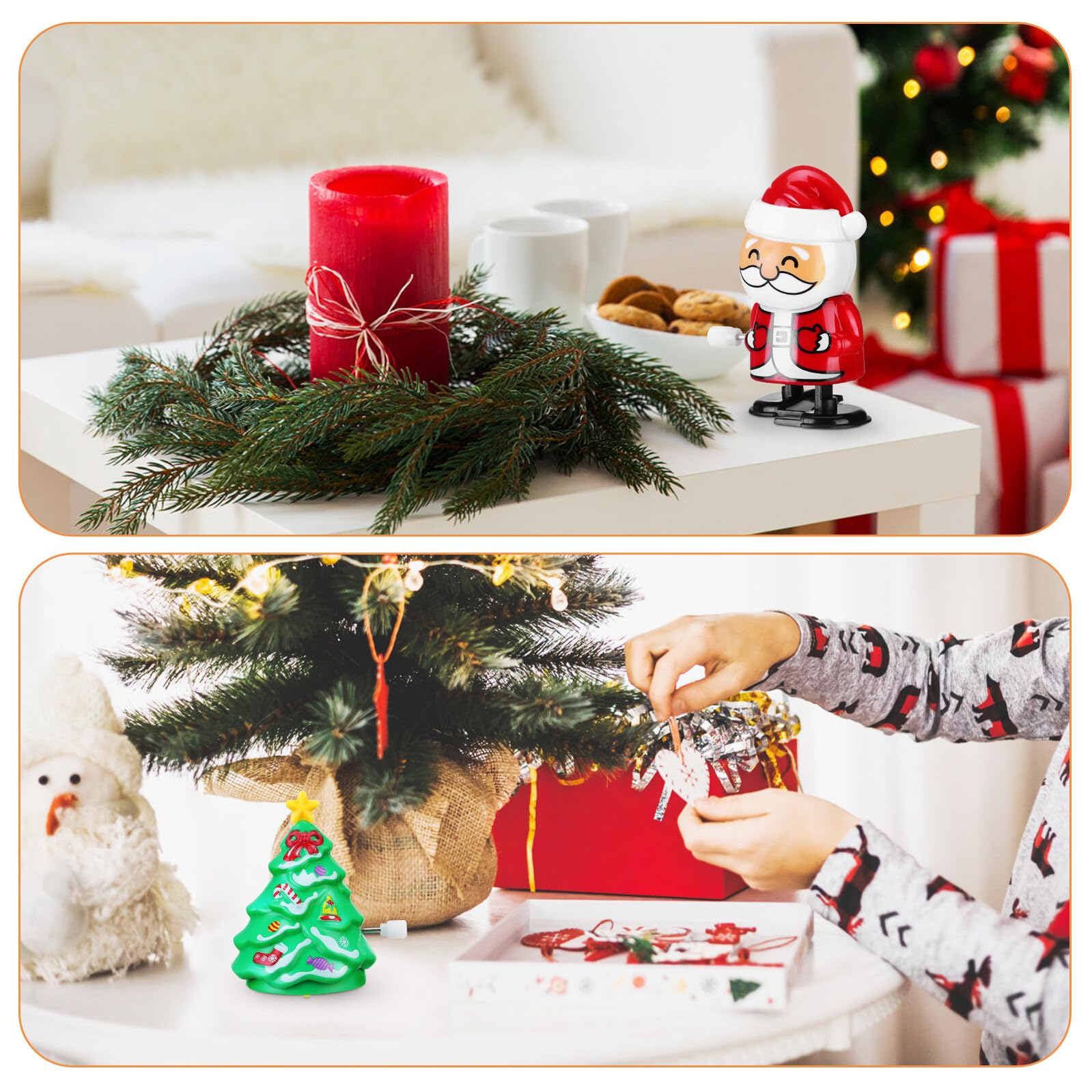 Gatuida 6 Pezzi Giocattoli Carica Halloween in ABS Divertente per Feste Regalo per Include Albero di Natale Babbo Natale e Altri Personaggi