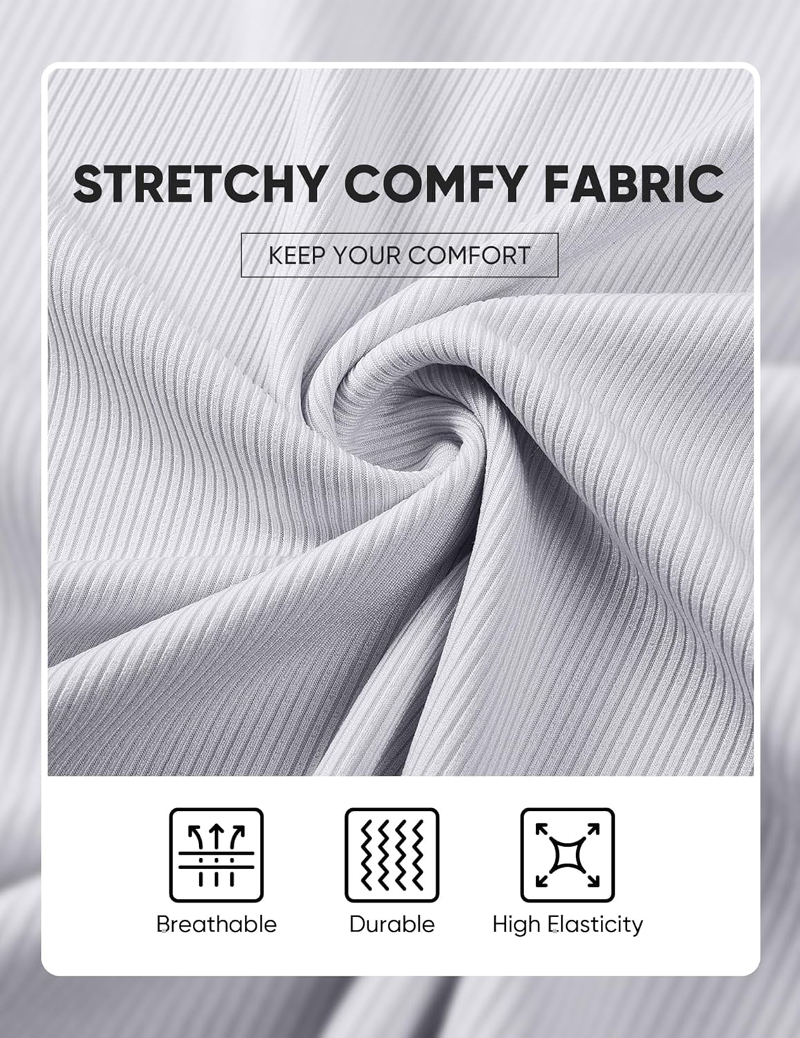 JMIERR Mens Quarter Zip Shirt Ribbed Casual Lightweight Golf T Shirts Long Sleeve Athletic Workout Pullover Muscle Tee - Image 8