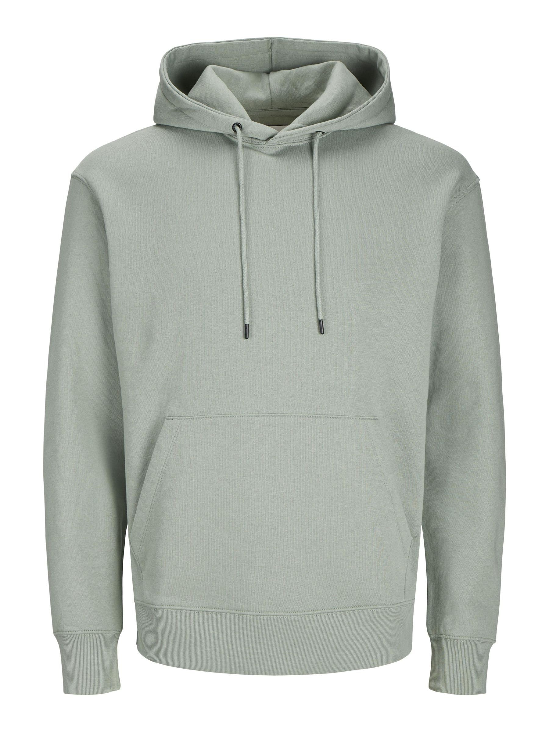 JACK & JONES Men's Jjestar Basic Sweat Hood Noos Sweatshirt, Iceberg Green, M
