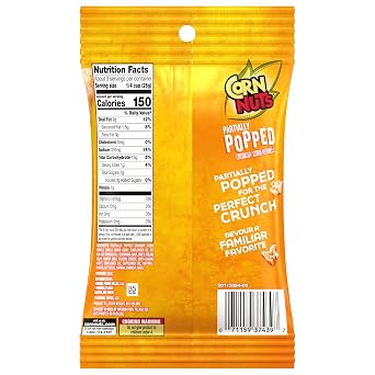 CORN NUTS Partially Popped Movie Theater Butter, 3 oz Bags, 12 Pack