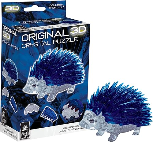 BePuzzled | Rompecabezas de cristal 3D original estándar de Hedgehog, a partir de 12 años