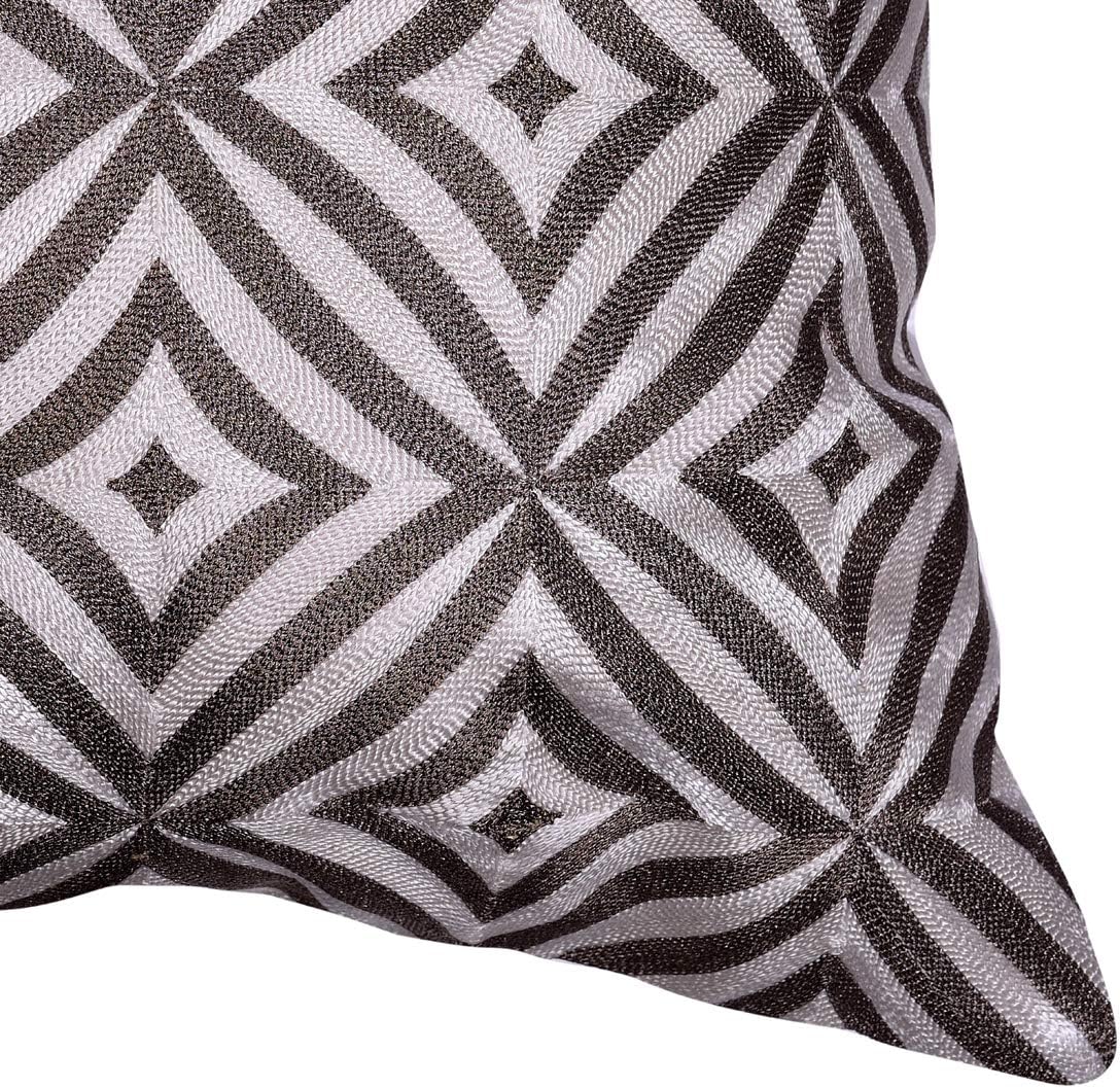 Decozen Throw Pillow Covers, Decorative Pillows, Couch Cushion Covers, Embroidered Cushion Cases for Room Decor Sofa Couch Bedroom Living Room Decorative Pillow Cover Home Decor, 4Pc 20x20Inch