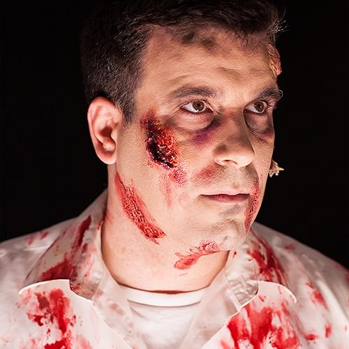 Miniatura 8 de Spooktacular Creations Kit de cera de Halloween de 2.5 onzas para adultos y niños, modelado falso, cera de piel con espátula para efectos