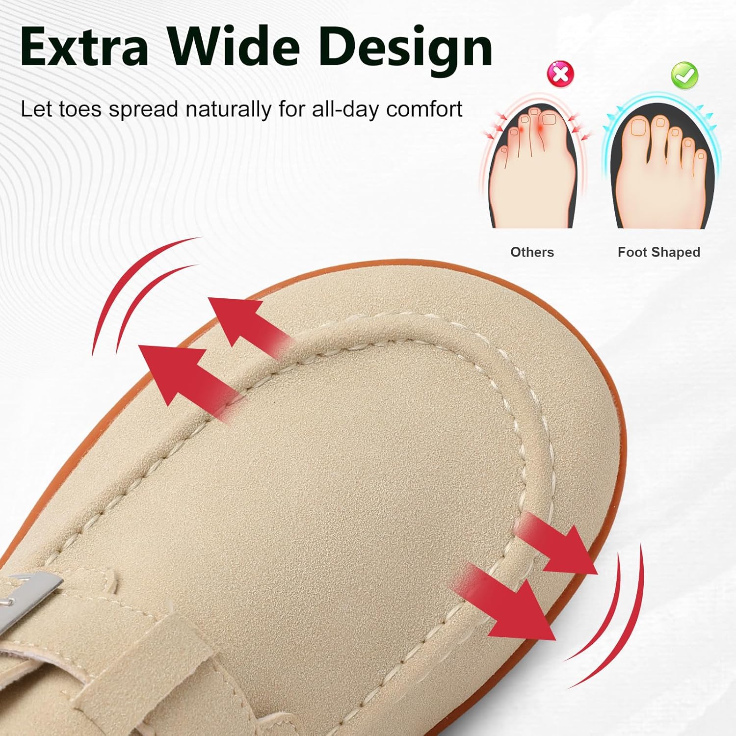 JOINFREE Mens Wide Suede Clogs Diabetic Mules for Swollen Edema Comfort Slip on Clog Slippers Zero Drop Potato Shoes with Non-Slip Soles Indoor & Outdoor Use - Image 3