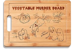 Funny Engraved Vegetable Murder Cutting Board