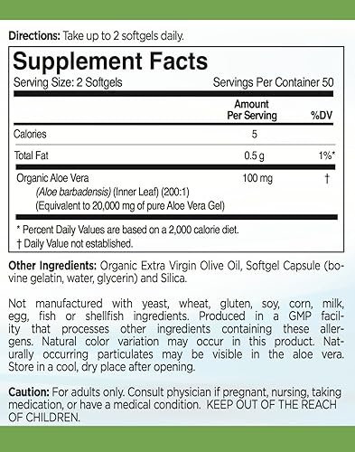 Miniatura 2 de TRYVERA Geles de aloe vera - Soportes para la cistitis intersticial, intestino permeable, estreñimiento, síndrome del intestino irritable, colitis