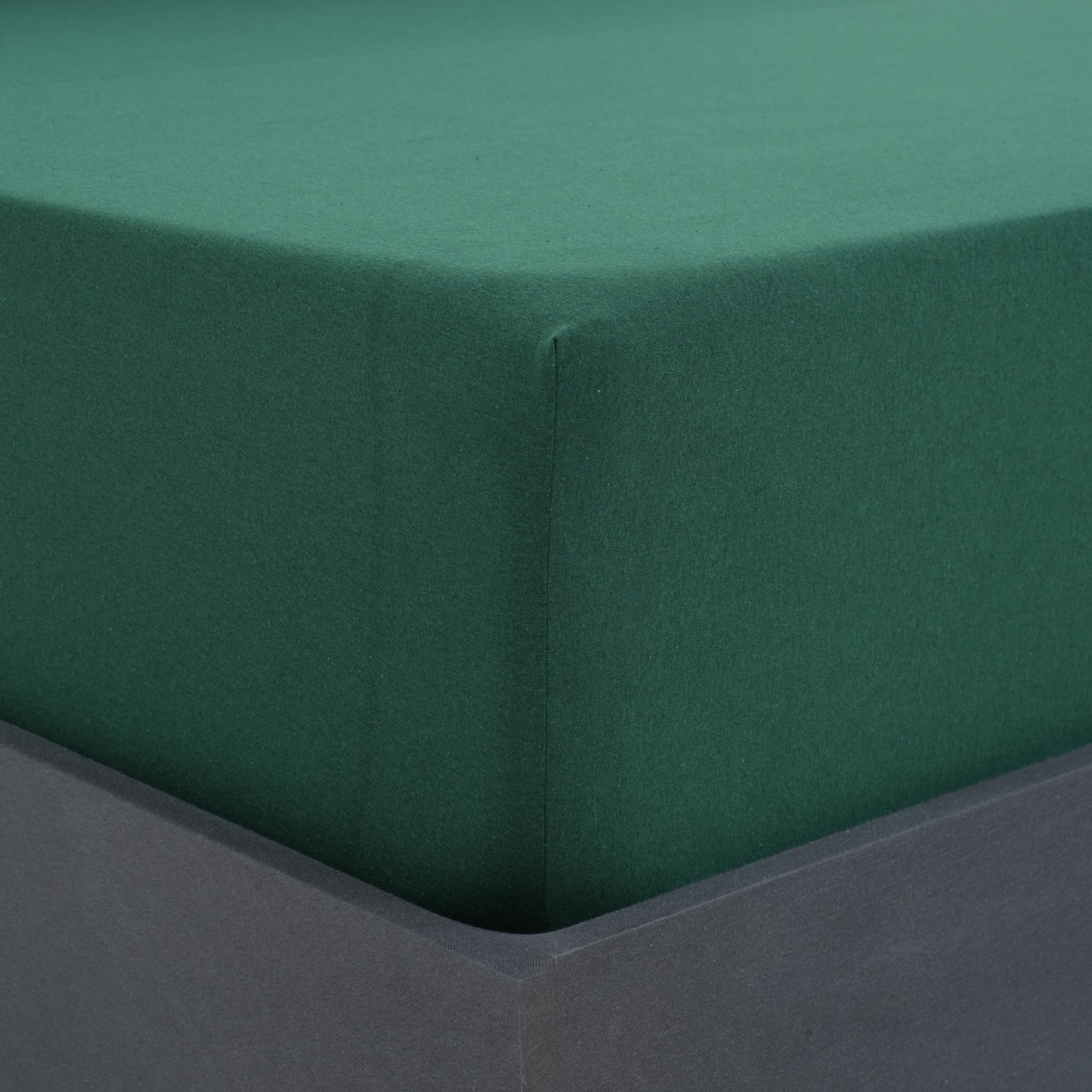 Lenzuolo con angoli in jersey 220x200 verde bottiglia