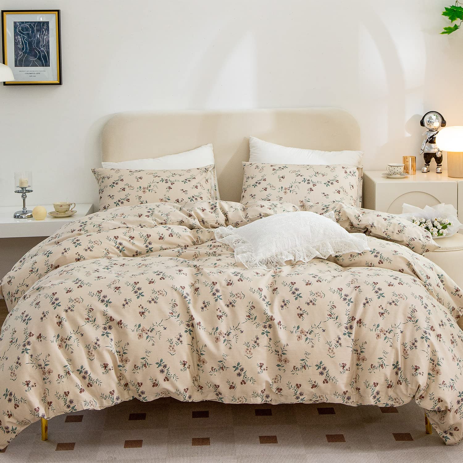 BUPIRD Floral Duvet Cover King