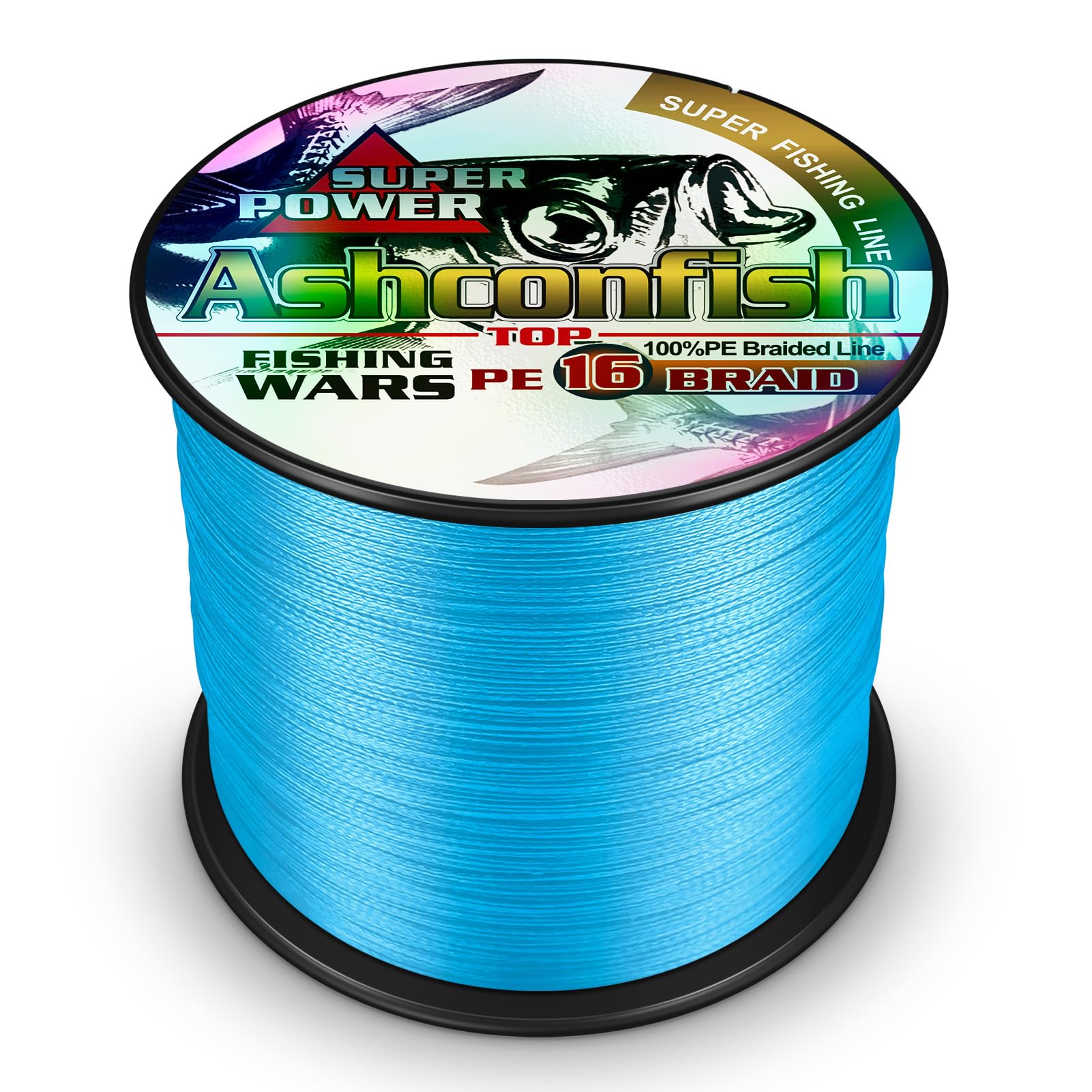 Ashconfish Braided Fishing Line-16 Strands Hollow Core Fishing Wire 500M/546Yards- Abrasion Resistant Incredible Superline Zero Stretch Ultrathin Diameter Woven Thread