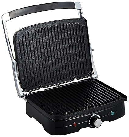 Exxelo With a focus on user convenience, the Panini press is designed for easy operation, the compact and efficient design makes it a practical addition to any kitchen.