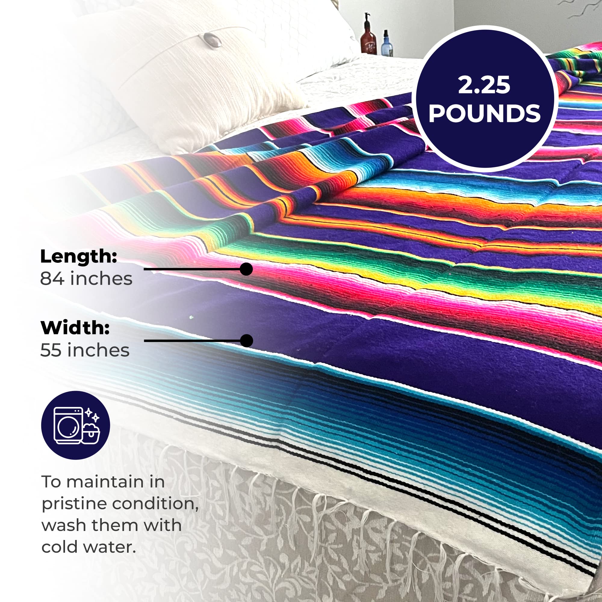 Amazon.com: Leos Imports Ethnic Mexican Serape Blanket, 84 x