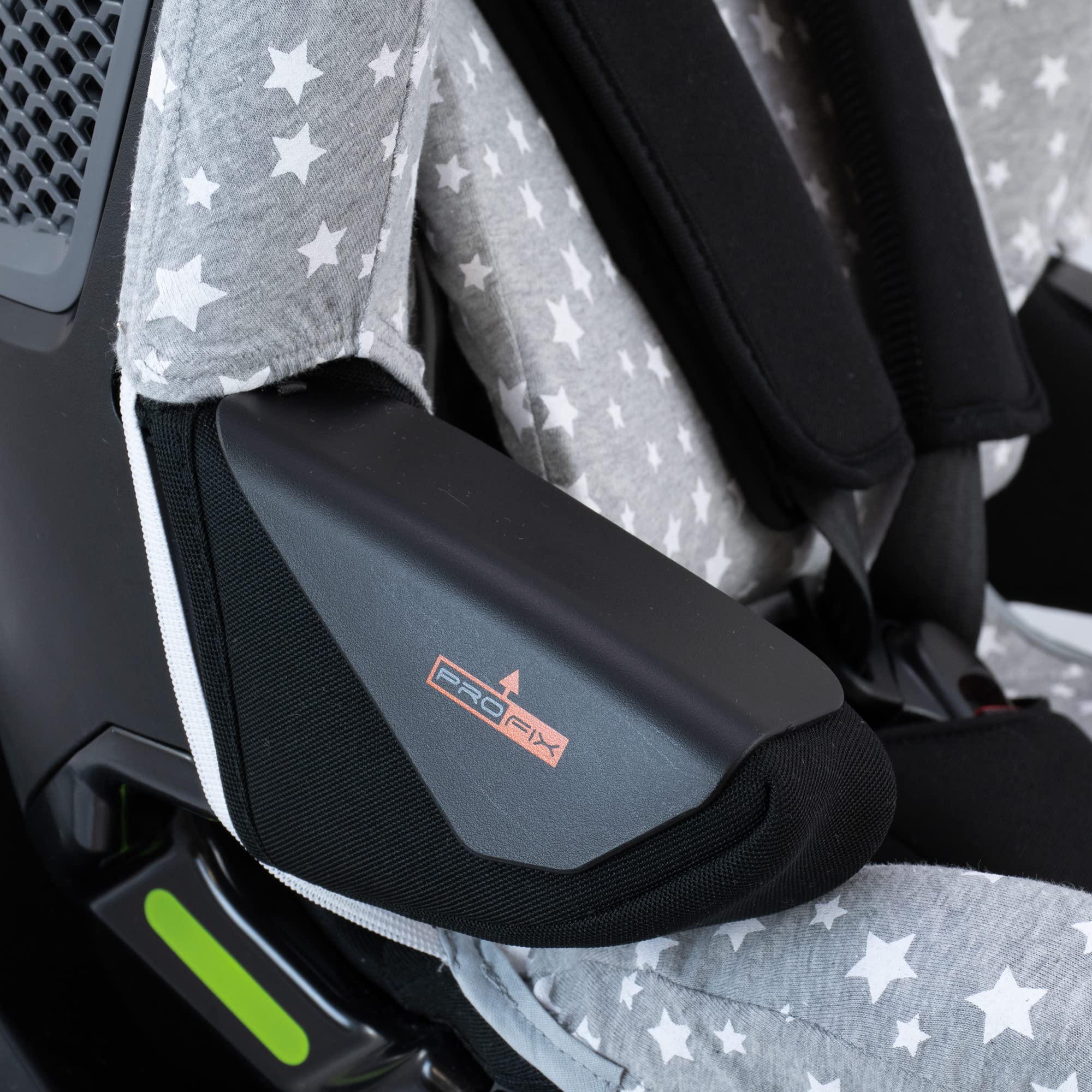 JYOKO KIDS Rivestimento per seggiolino auto in cotone compatibile con Jané Groowy ISize (White Star)
