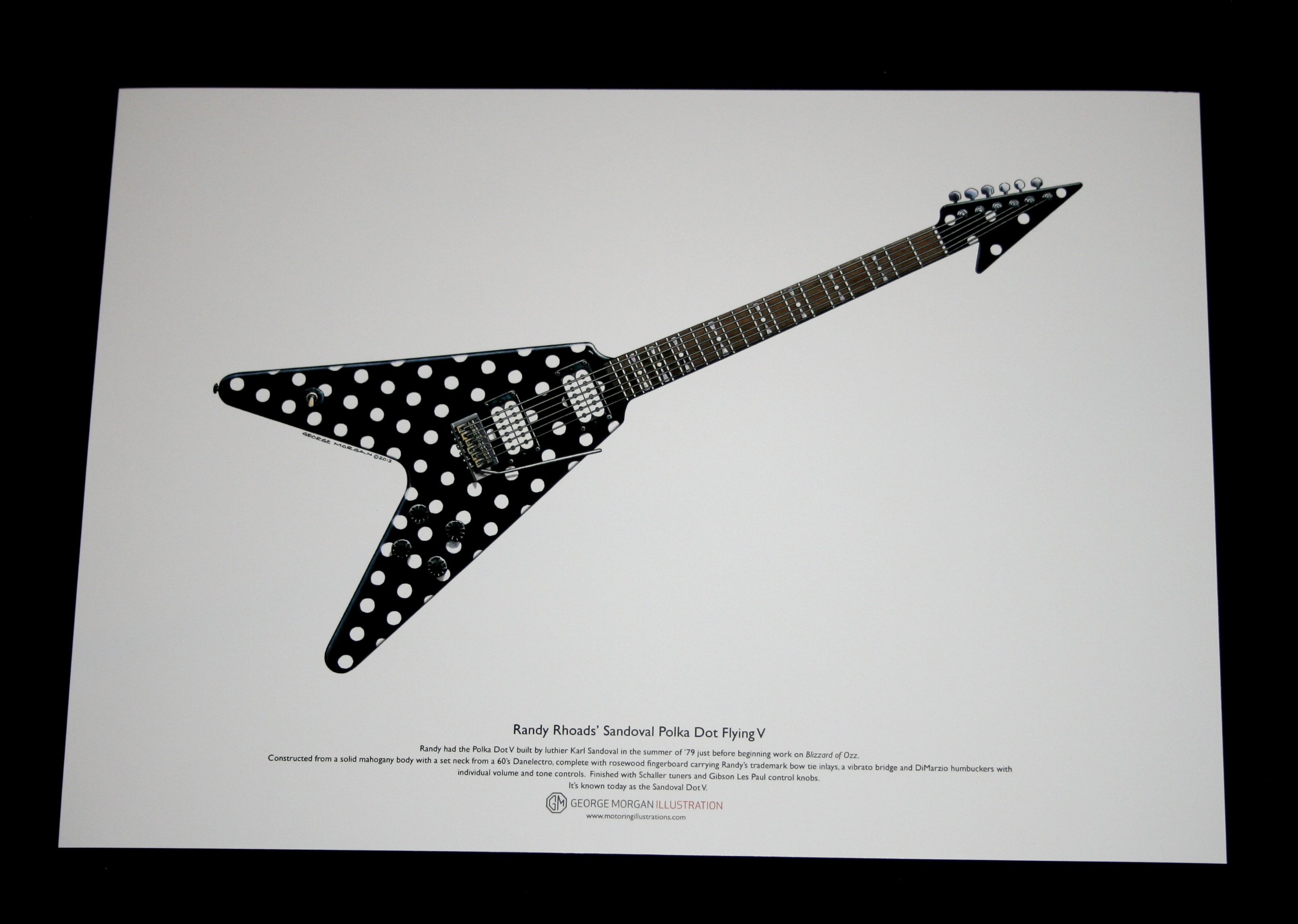 Randy Rhoads' Polka Dot Flying V Art Poster A3 Size : Amazon.ca: Home