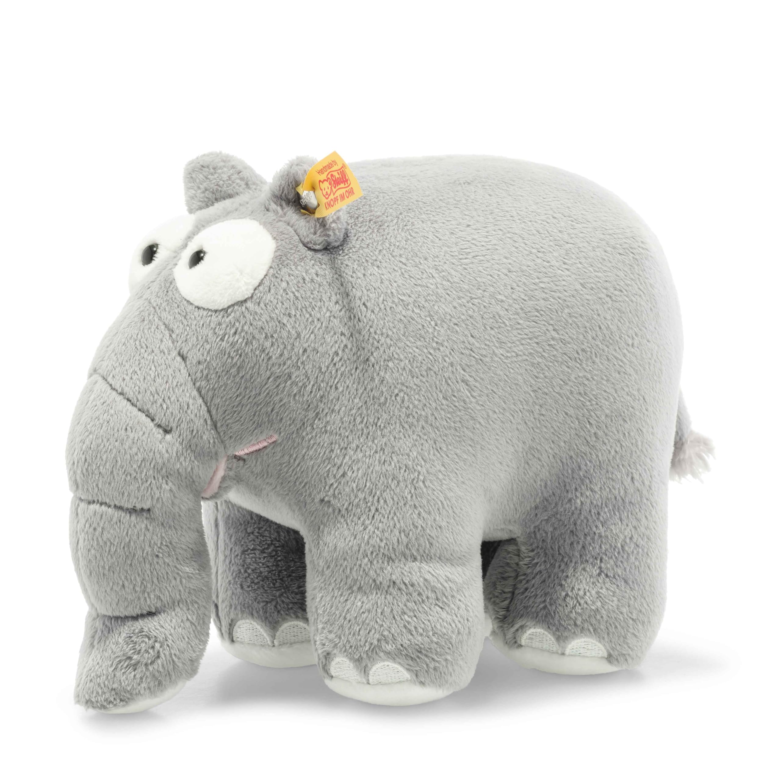 Steiff Pluszak Ottifant, słodka pluszowa zabawka z oczami z tworzywa sztucznego, dla dzieci, chłopców i dziewczynek, pluszowa zabawka 20 cm, jasnoszara, 674006