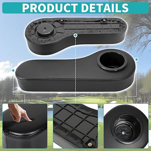 Miniatura 2 de ECOTRIC Juego de soportes universales para asiento trasero de carrito de golf, compatible con EZGO Club Car Yamaha Par, no requiere perforación,